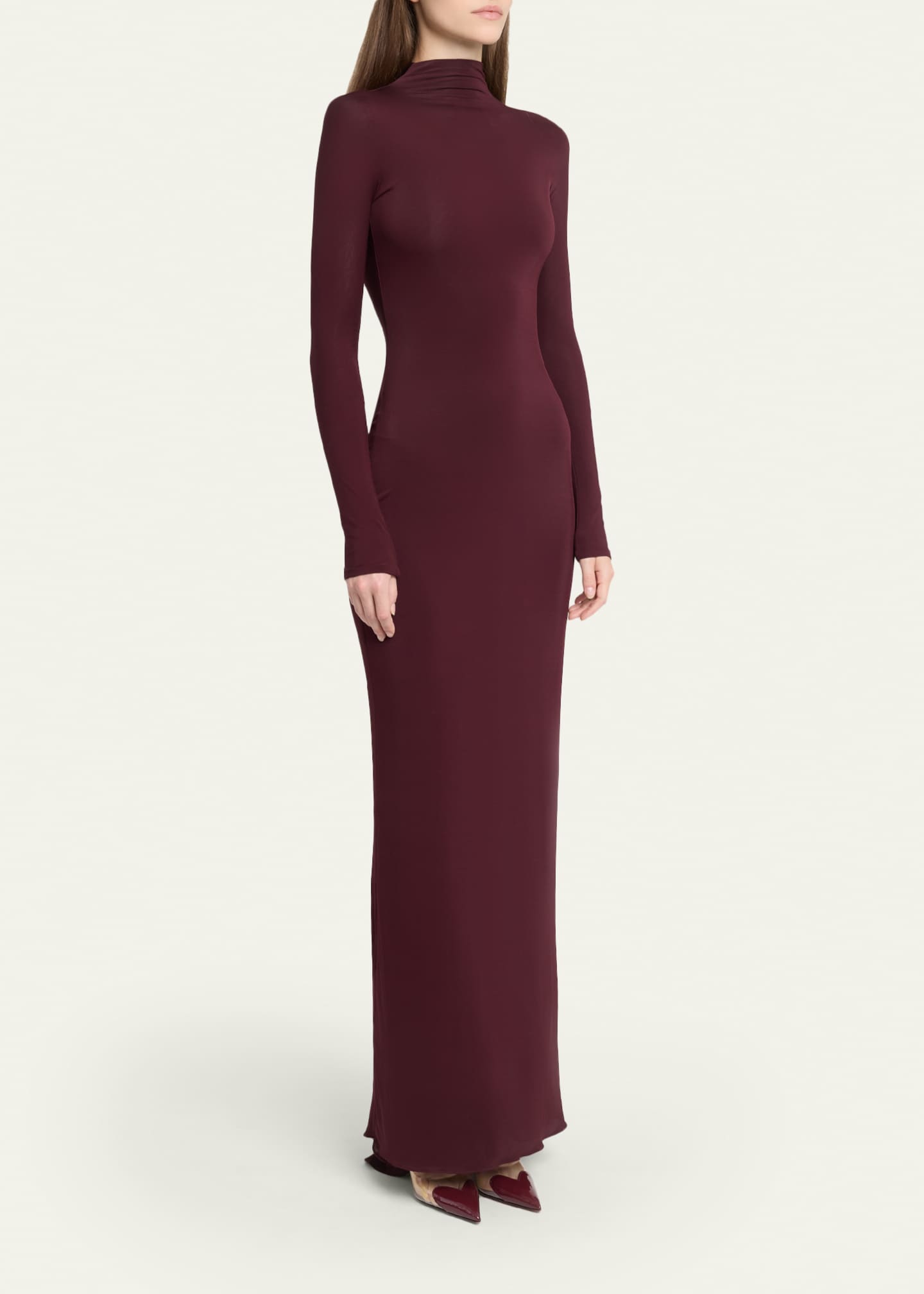 Alaa Cognac Draped Soft Jersey Dress size 4 (US)