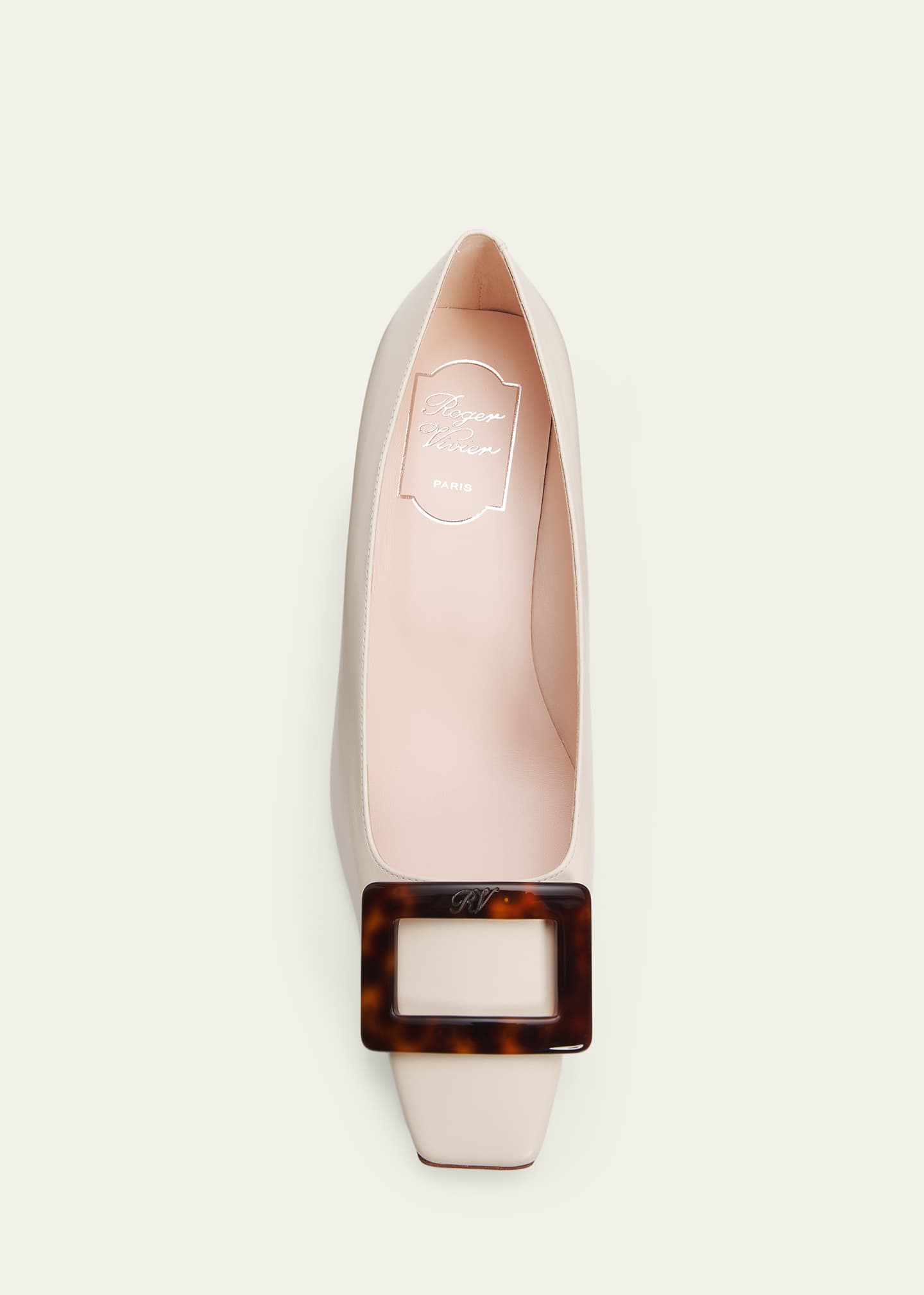 Roger Vivier 45mm Belle Vivier Turtle Leather Pumps - Bergdorf Goodman