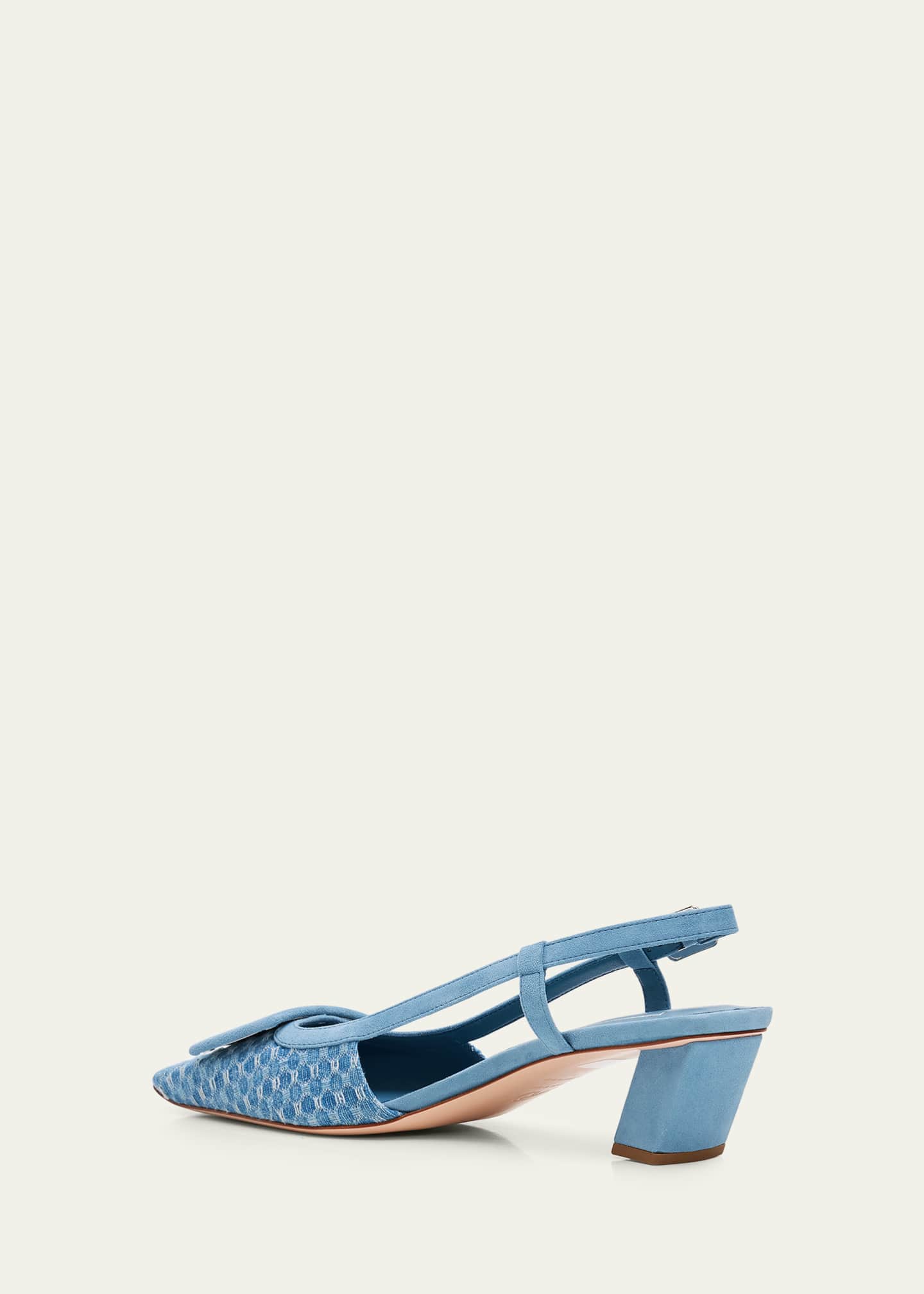 Roger Vivier 45mm Belle Vivier Denim Slingback Pumps - Bergdorf