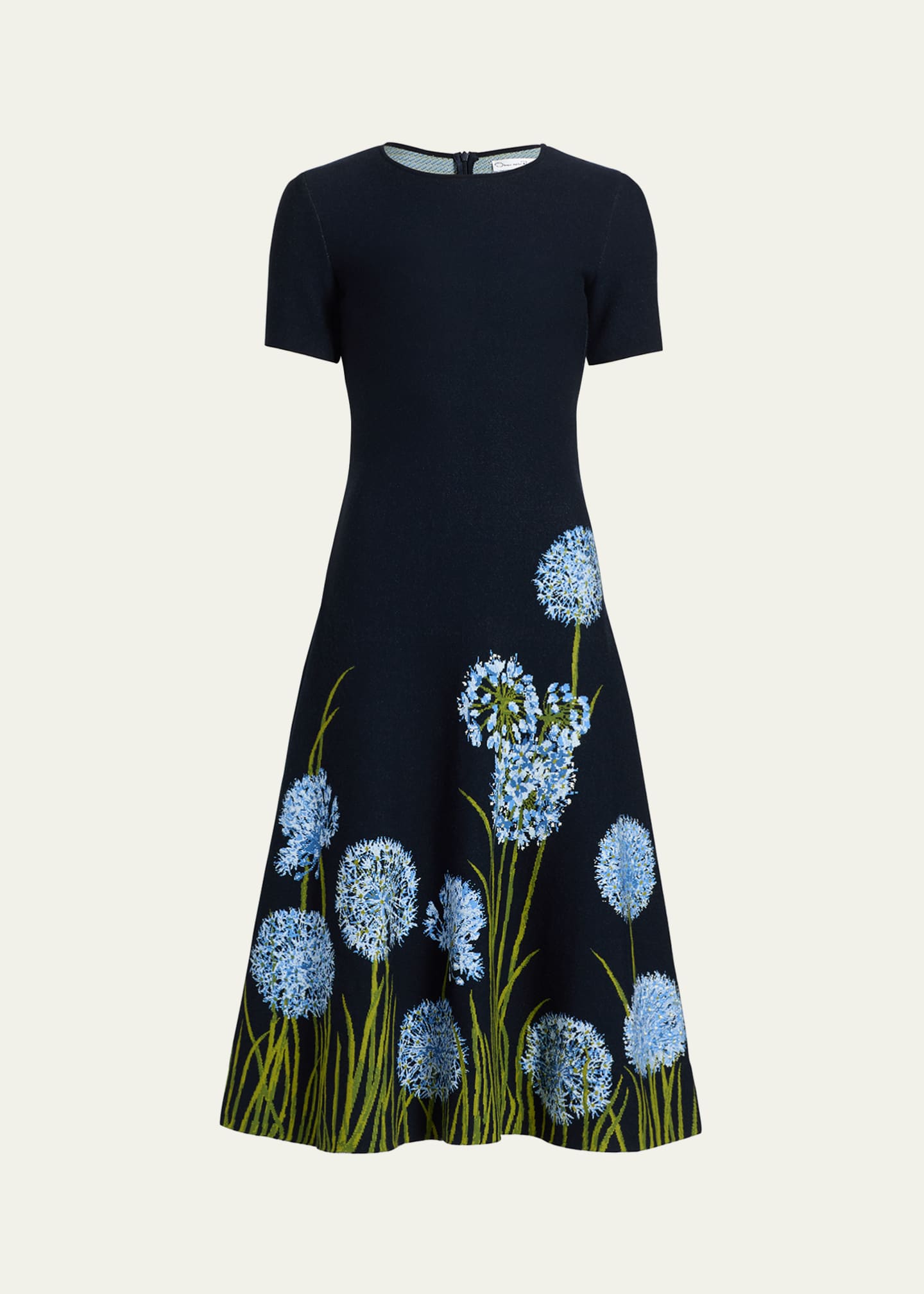 Oscar de la Renta Allium Degrade Knit Short-Sleeve Midi Dress - Bergdorf  Goodman