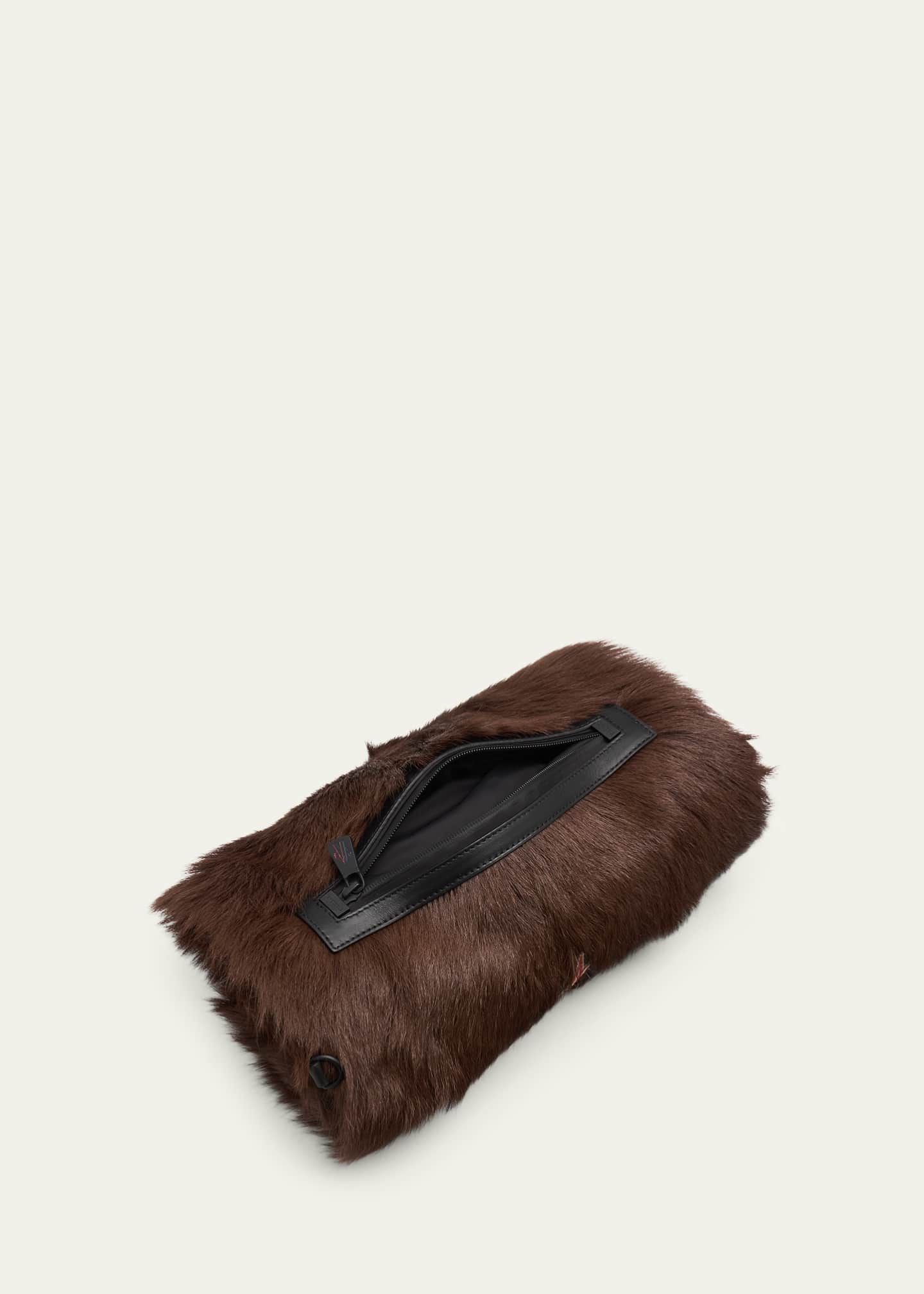 Moncler Goat Shearling Handwarmer with Strap - Bergdorf Goodman