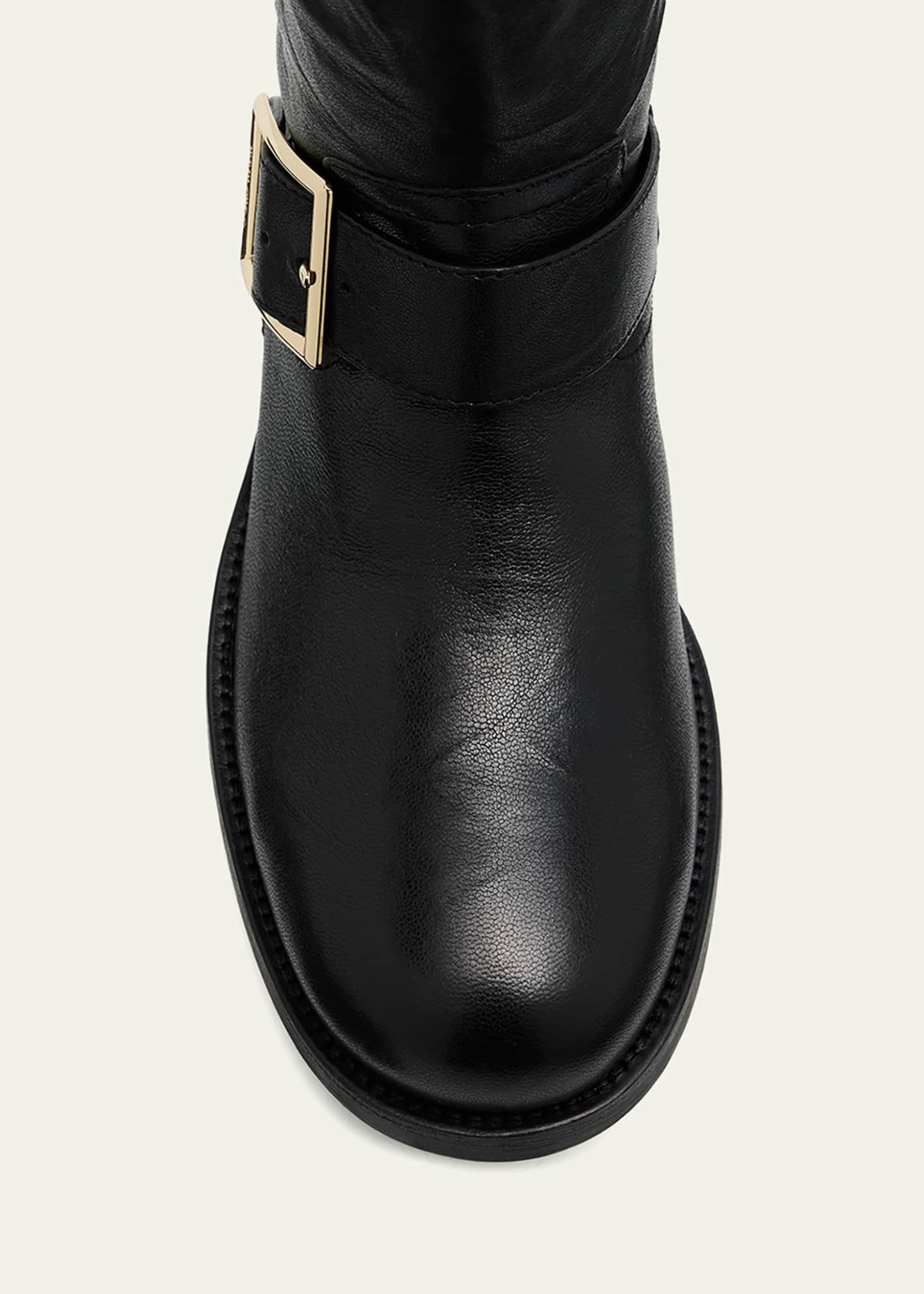 jimmy choo 43 エンジニアブーツ archive カーブレザー 本革 Jimmy Choo Biker Mid Leather Mid-Calf Boots - Bergdorf Goodman