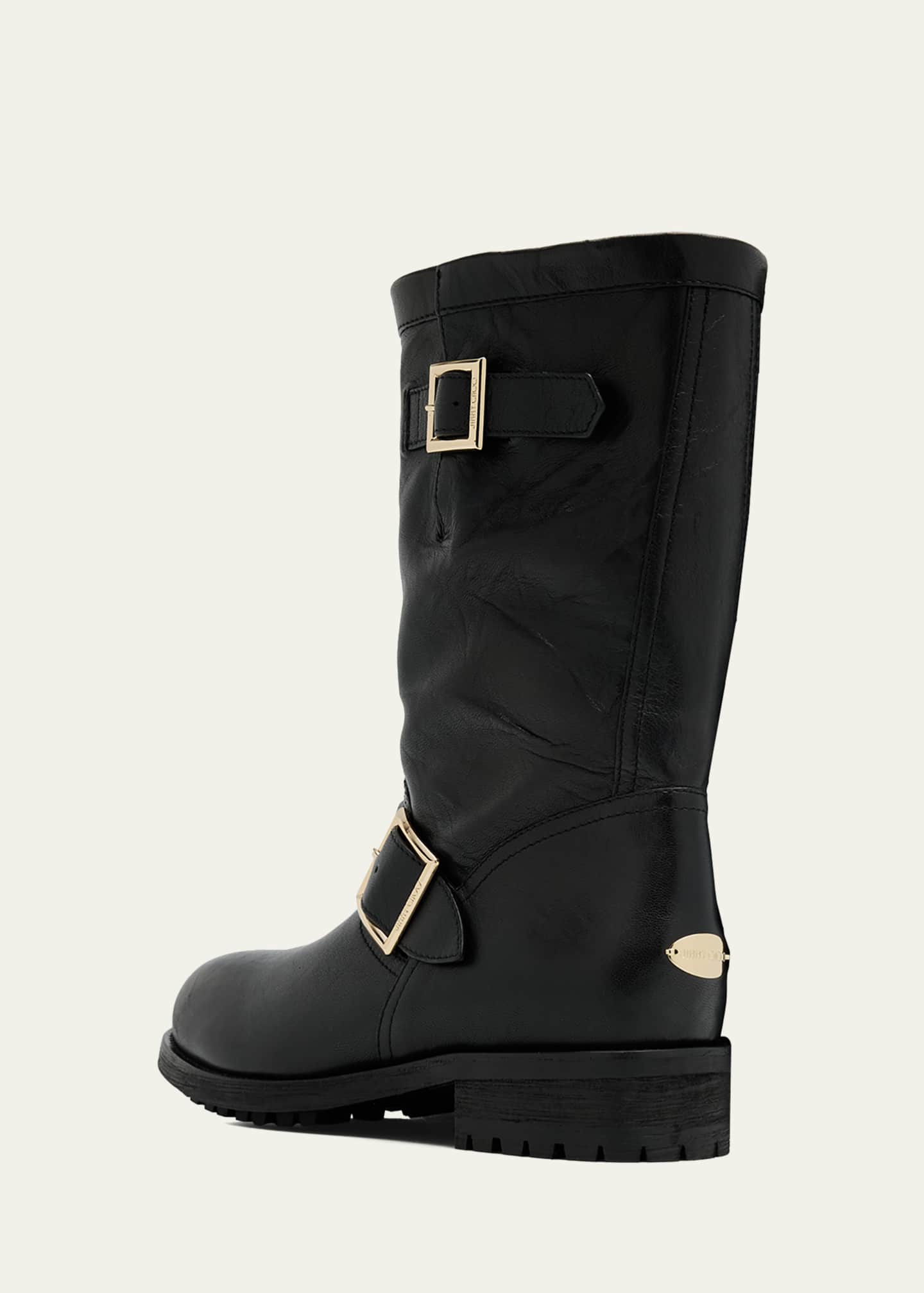 Jimmy Choo Biker Mid Leather Mid-Calf Boots - Bergdorf Goodman