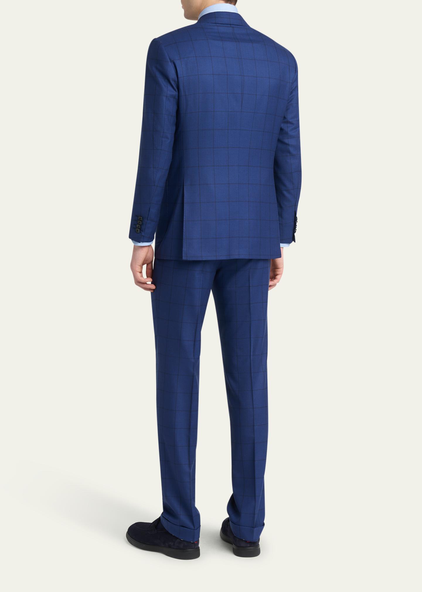 Kiton Men's Royal Blue Virgin Wool Sport Coat - Bergdorf Goodman