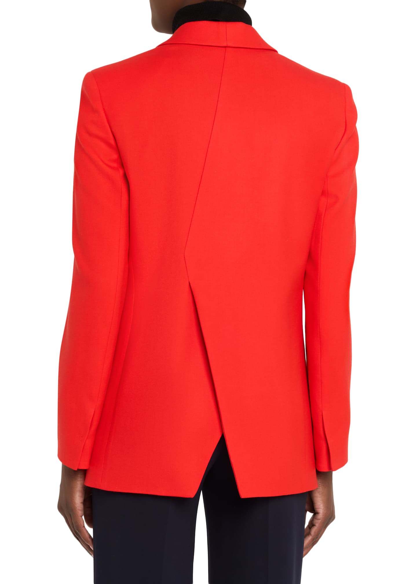 Giorgio Armani Virgin Wool Single-Breasted Longline Blazer