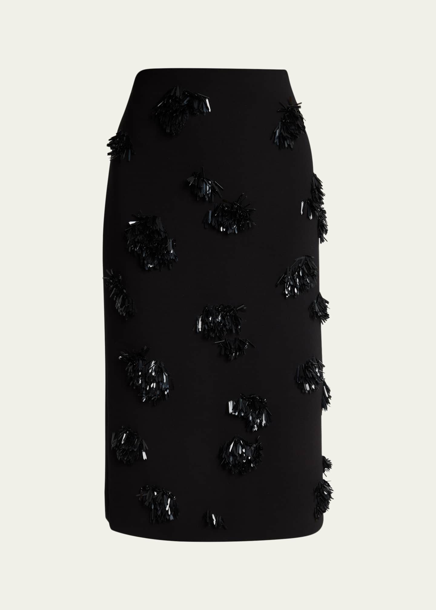 Proenza Schouler Moira Embroidered Compact Crepe Skirt - Bergdorf
