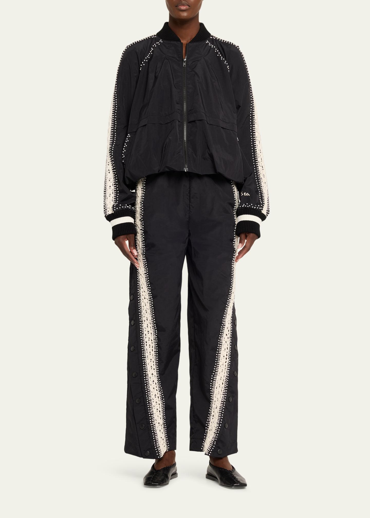 Sea Alberta Embellished Track Jacket - Bergdorf Goodman