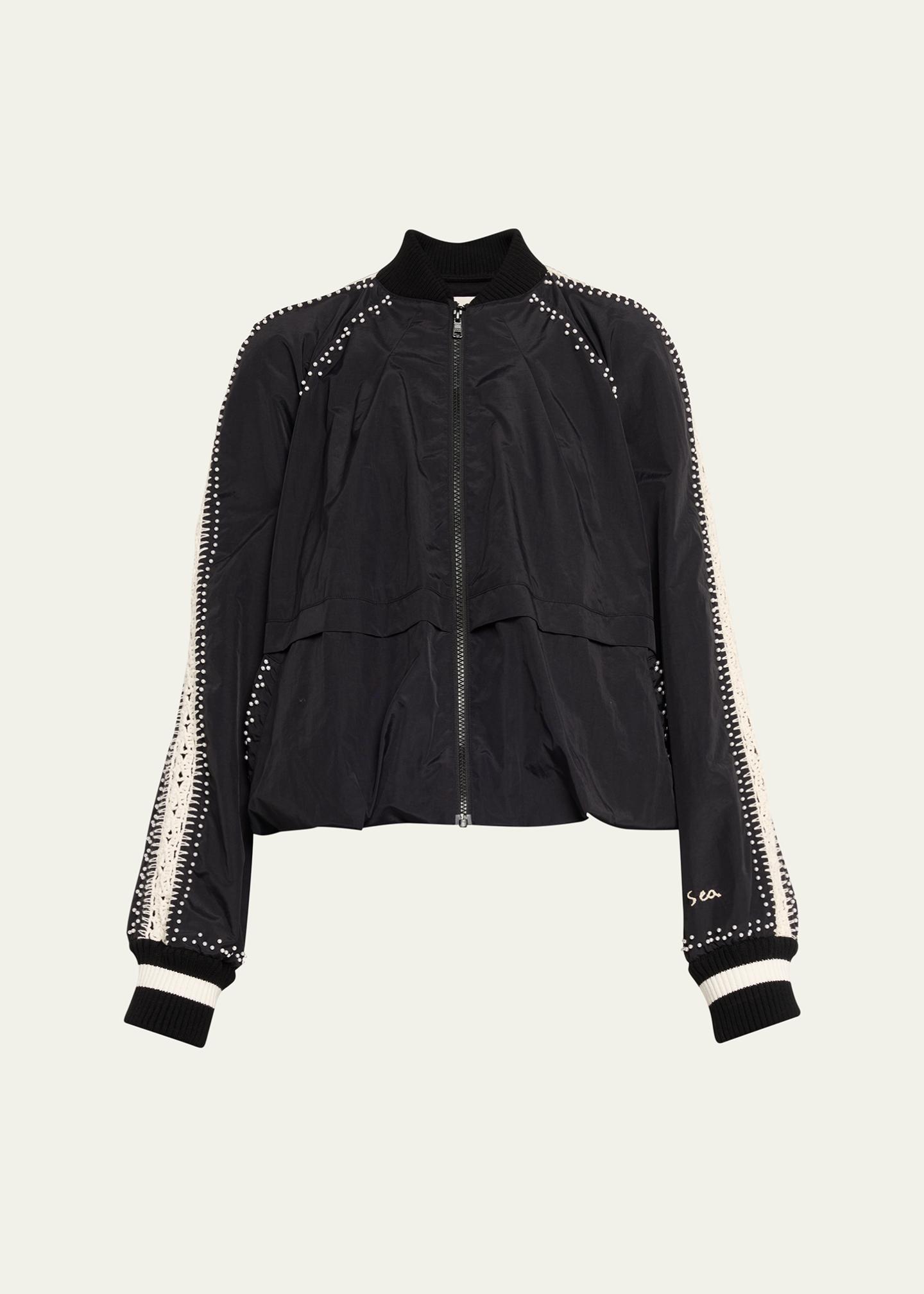 Sea Alberta Embellished Track Jacket - Bergdorf Goodman