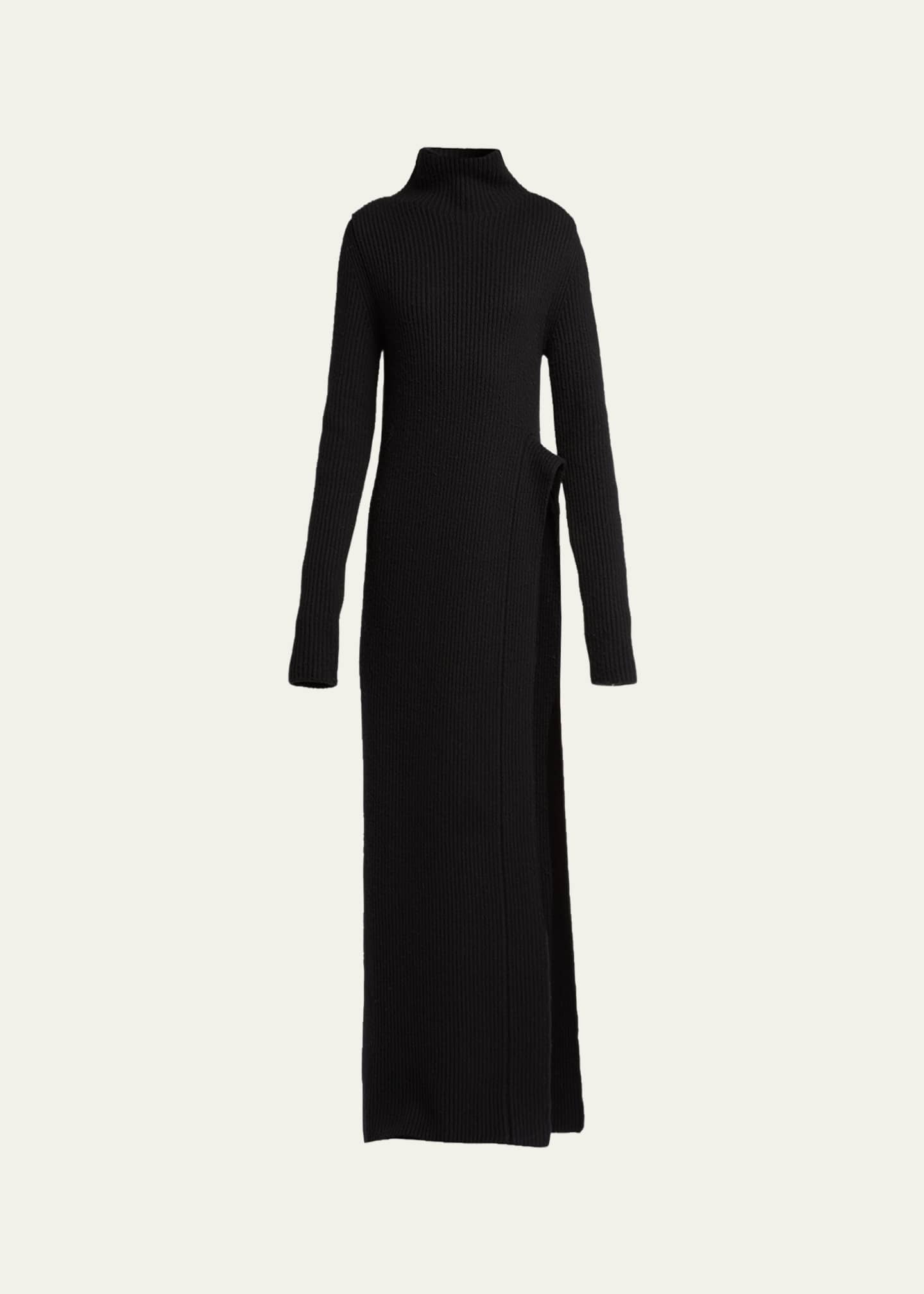 Moncler Genius x Jil Sander Asymmetric Wool Turtleneck Dress