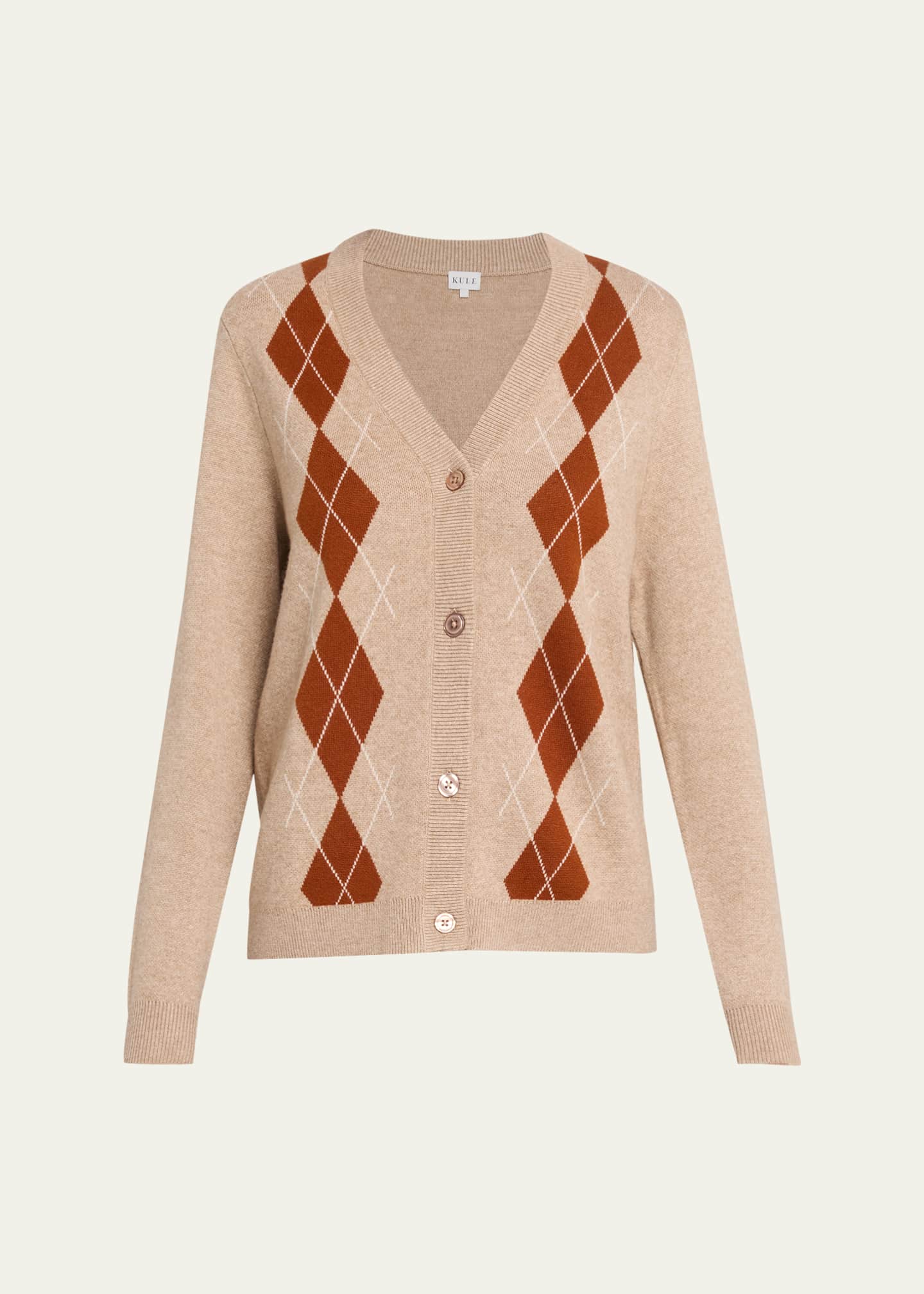 Kule Argyle V-Neck Cardigan - Bergdorf Goodman