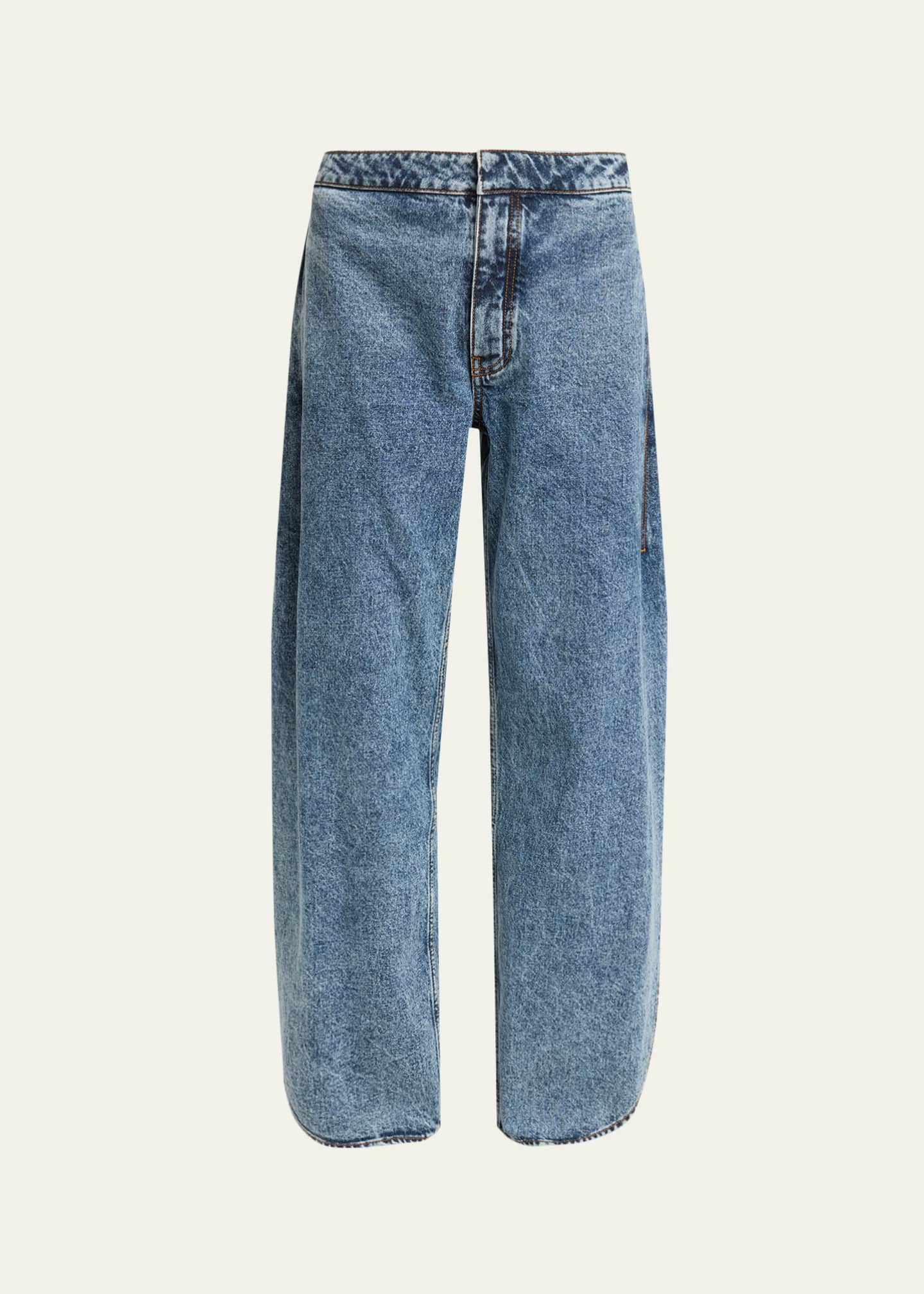 ALAIA Denim Petal Pants - Bergdorf Goodman