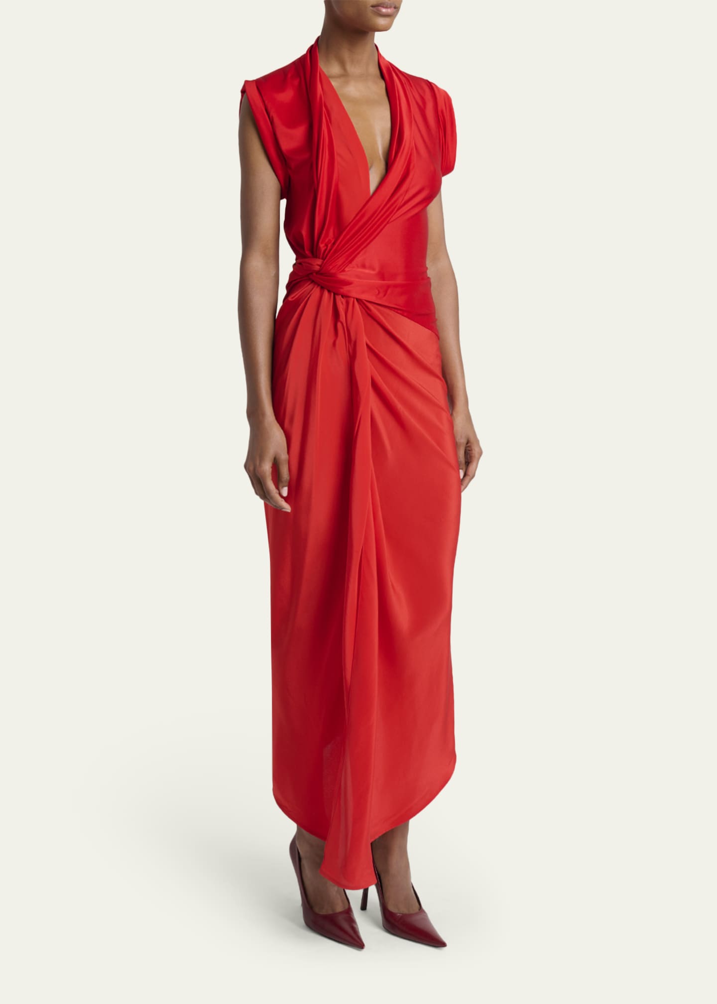 Victoria Beckham Twist Dress - Cardinal Red