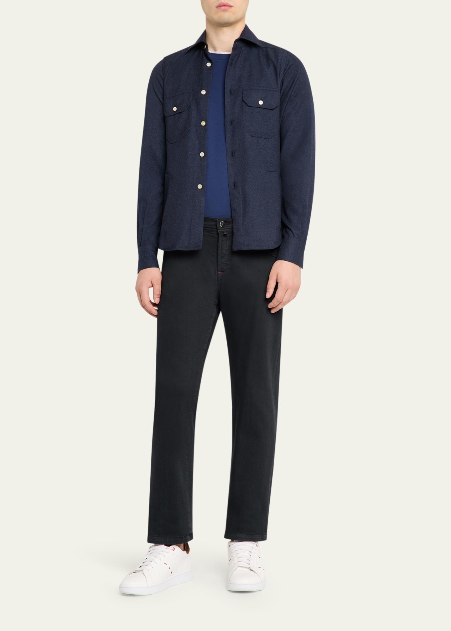 Kiton Men's Cashmere Twill Double-Pocket Button-Down Shirt - Bergdorf ...