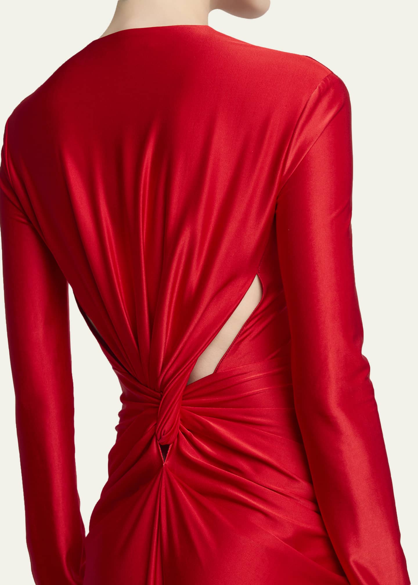 Victoria Beckham Cut-Out Gown In Cardinal Red - Size 8 UK