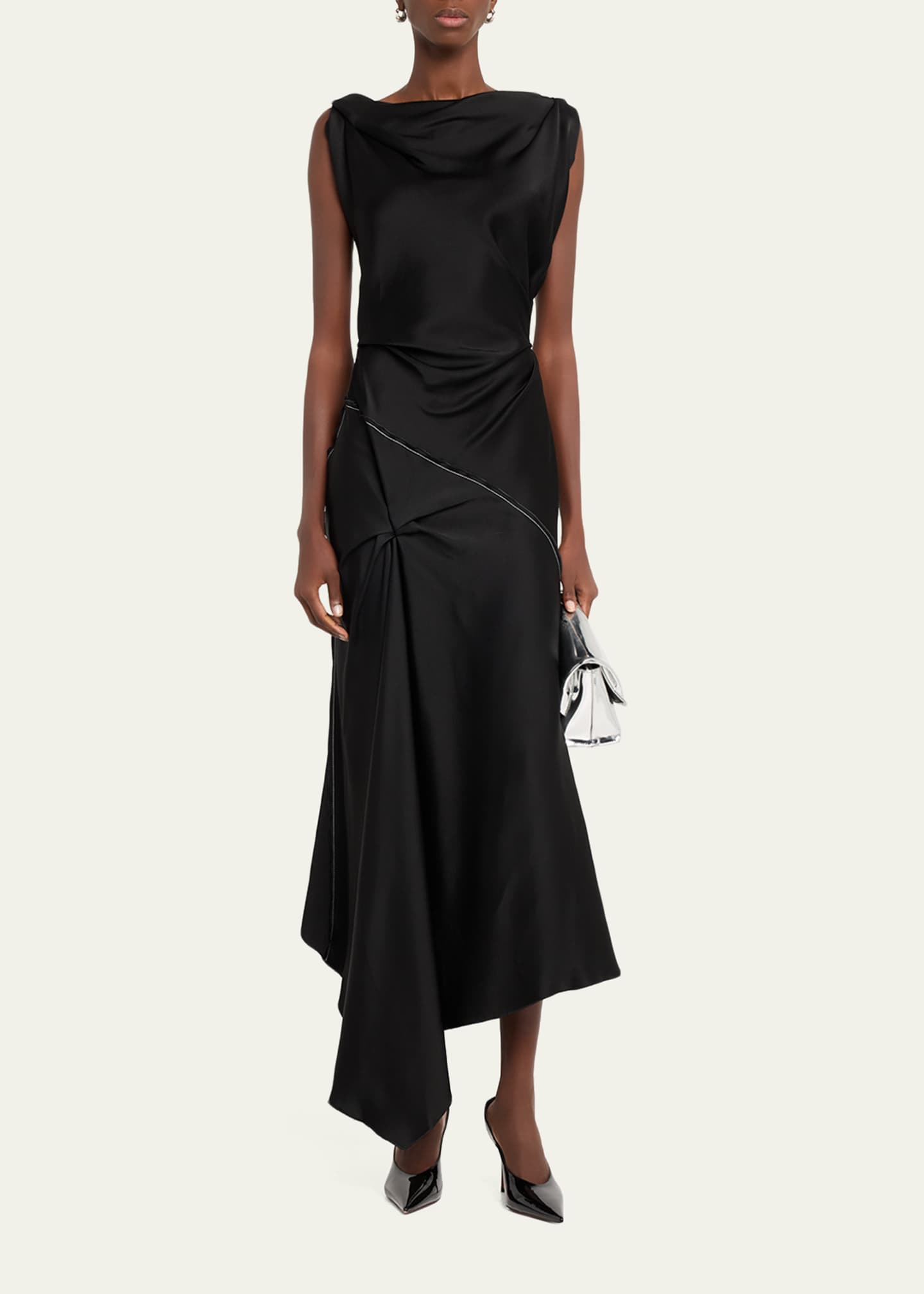 victoria beckham black dress Victoria Beckham Posy Midi Dress In Black