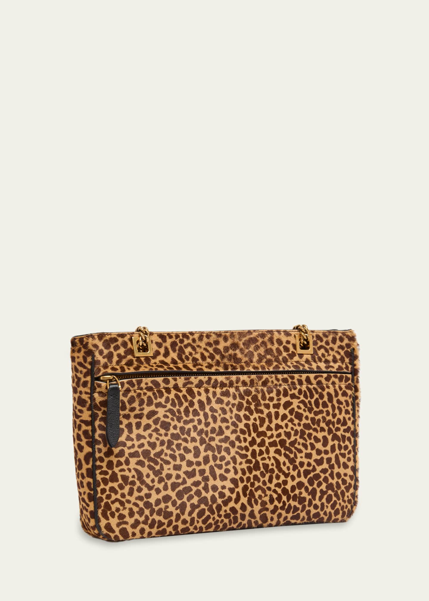 Valentino Garavani Small Animal-Print Calf Hair VLogo Tote Bag