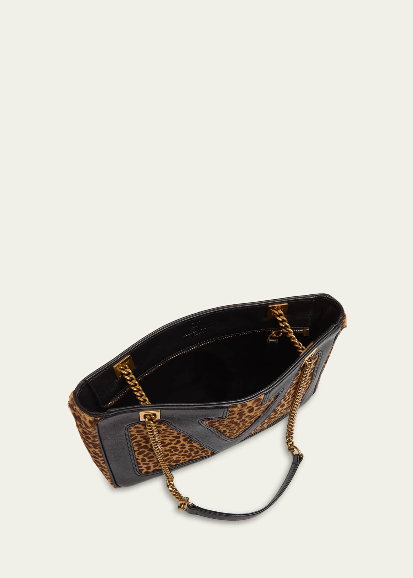 Valentino Garavani Small Animal-Print Calf Hair VLogo Tote Bag