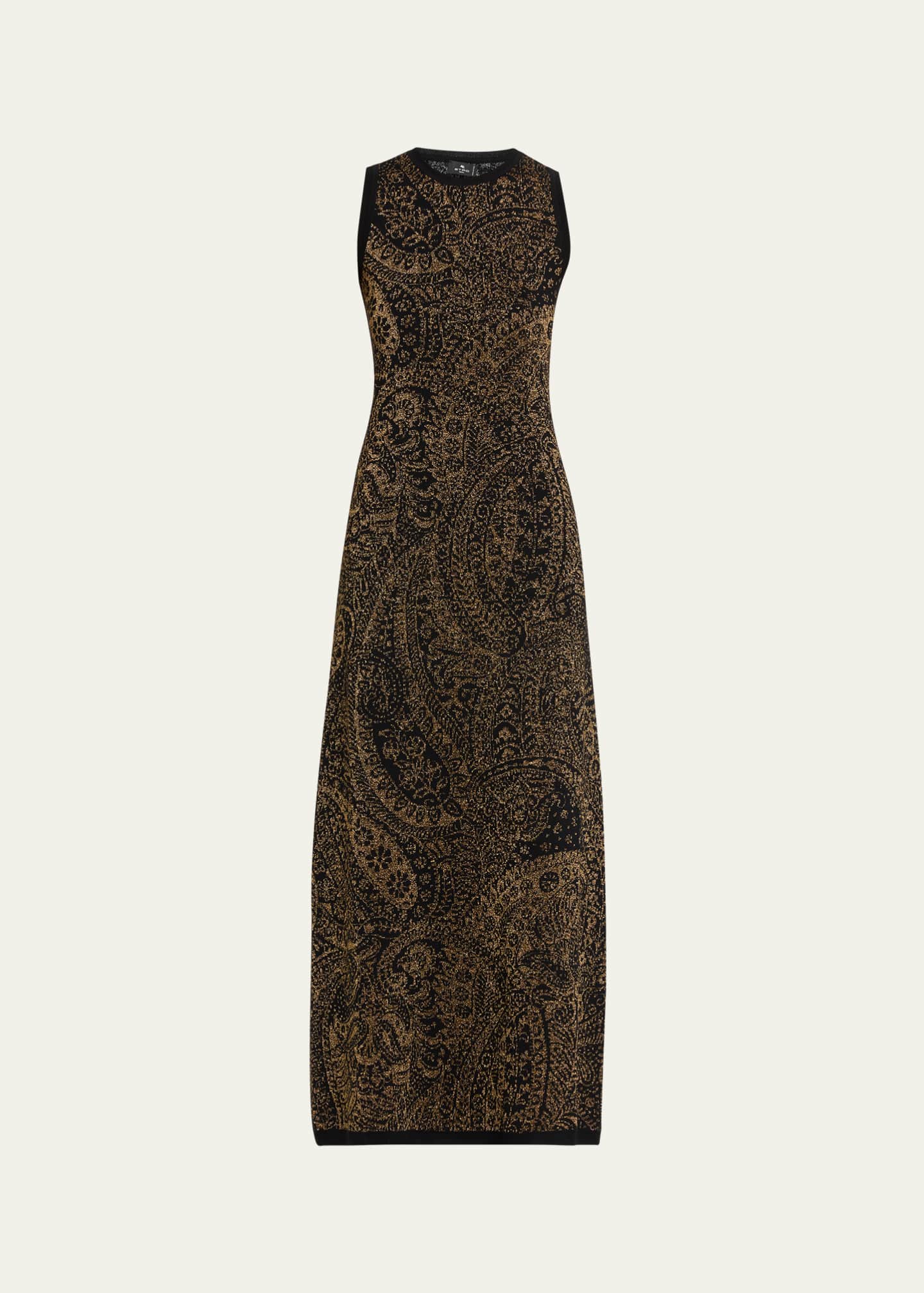 knee length dresses for ladies L'agence Seridie Silk Slip Dress in Neutral/Blue Ditsy Paisley