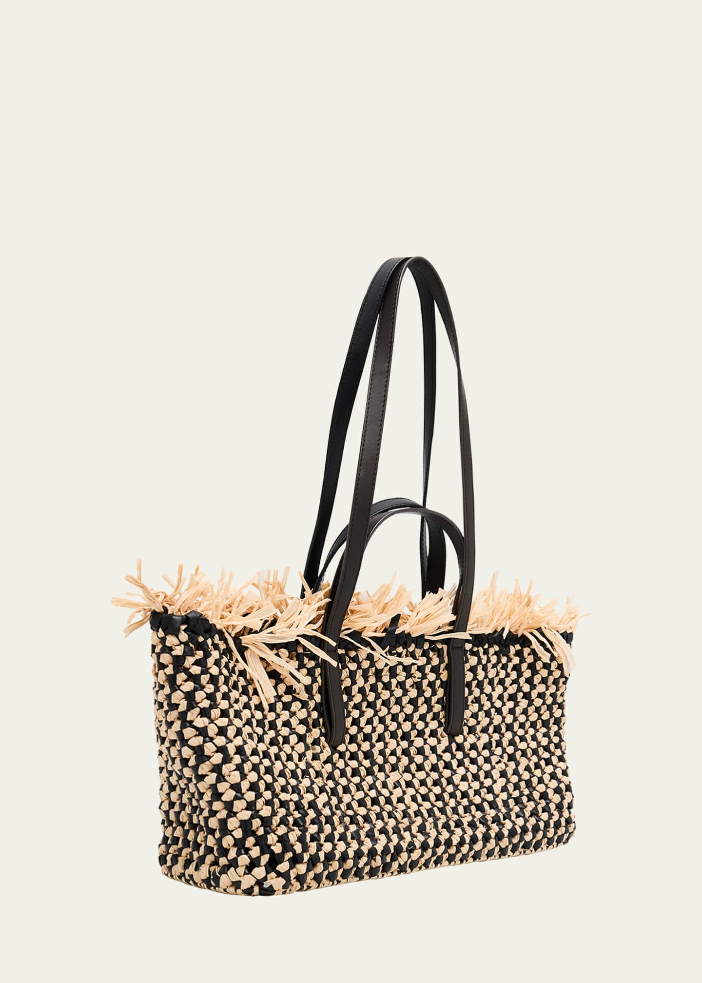 Ulla Johnson Lali Small Fringed Woven Raffia Tote Bag - Bergdorf