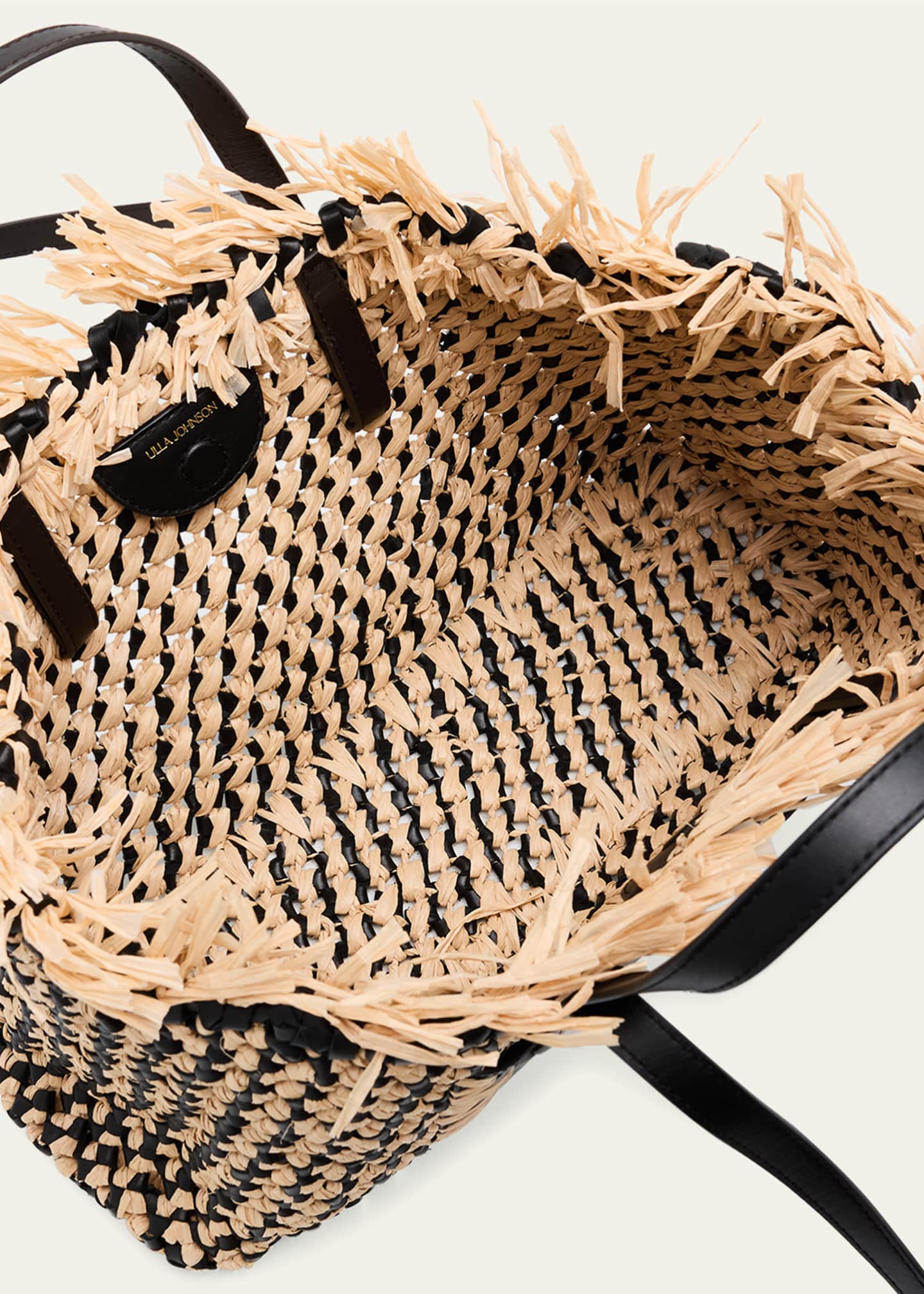 Ulla Johnson Lali Small Fringed Woven Raffia Tote Bag - Bergdorf