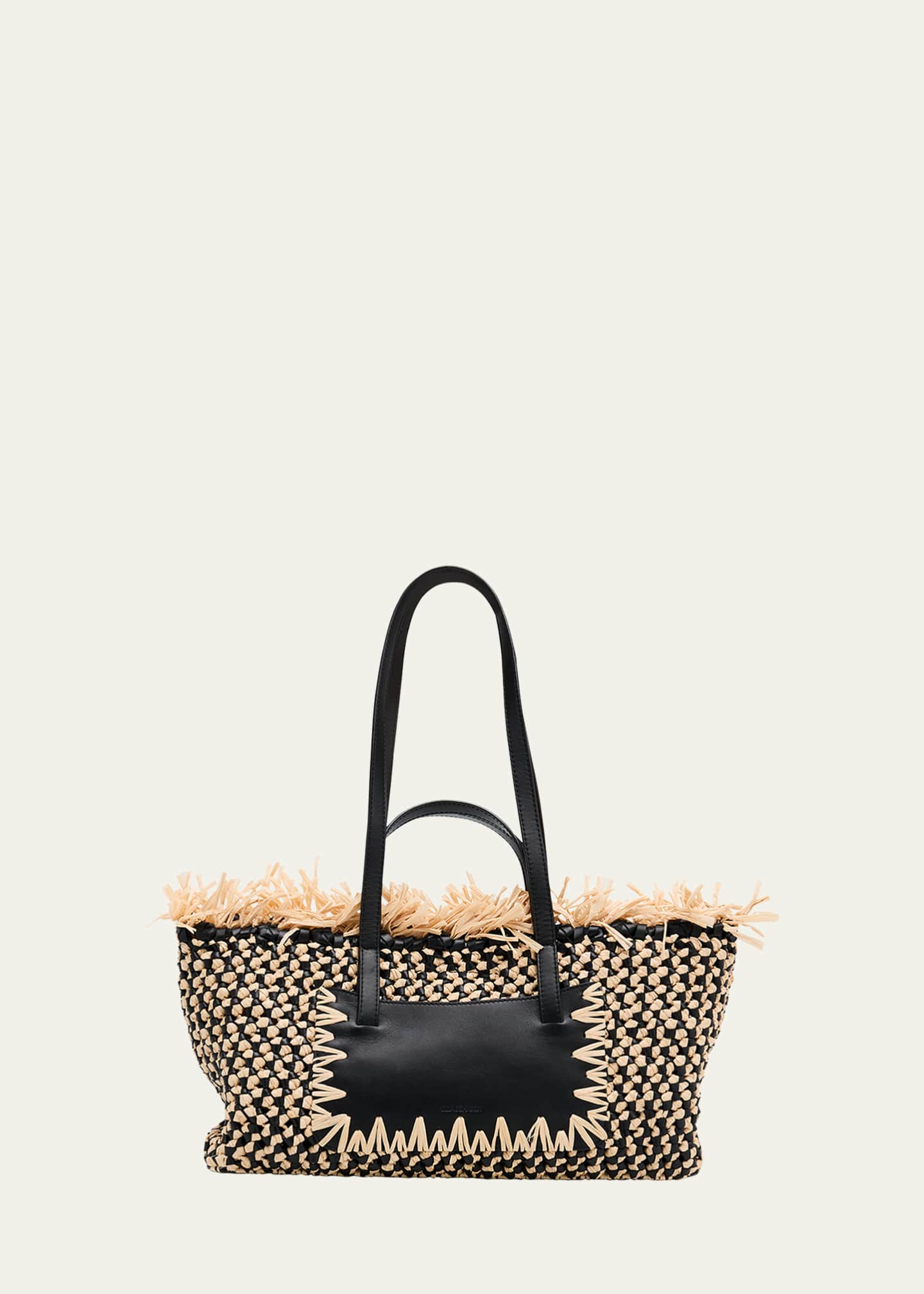 Ulla Johnson Lali Small Fringed Woven Raffia Tote Bag - Bergdorf