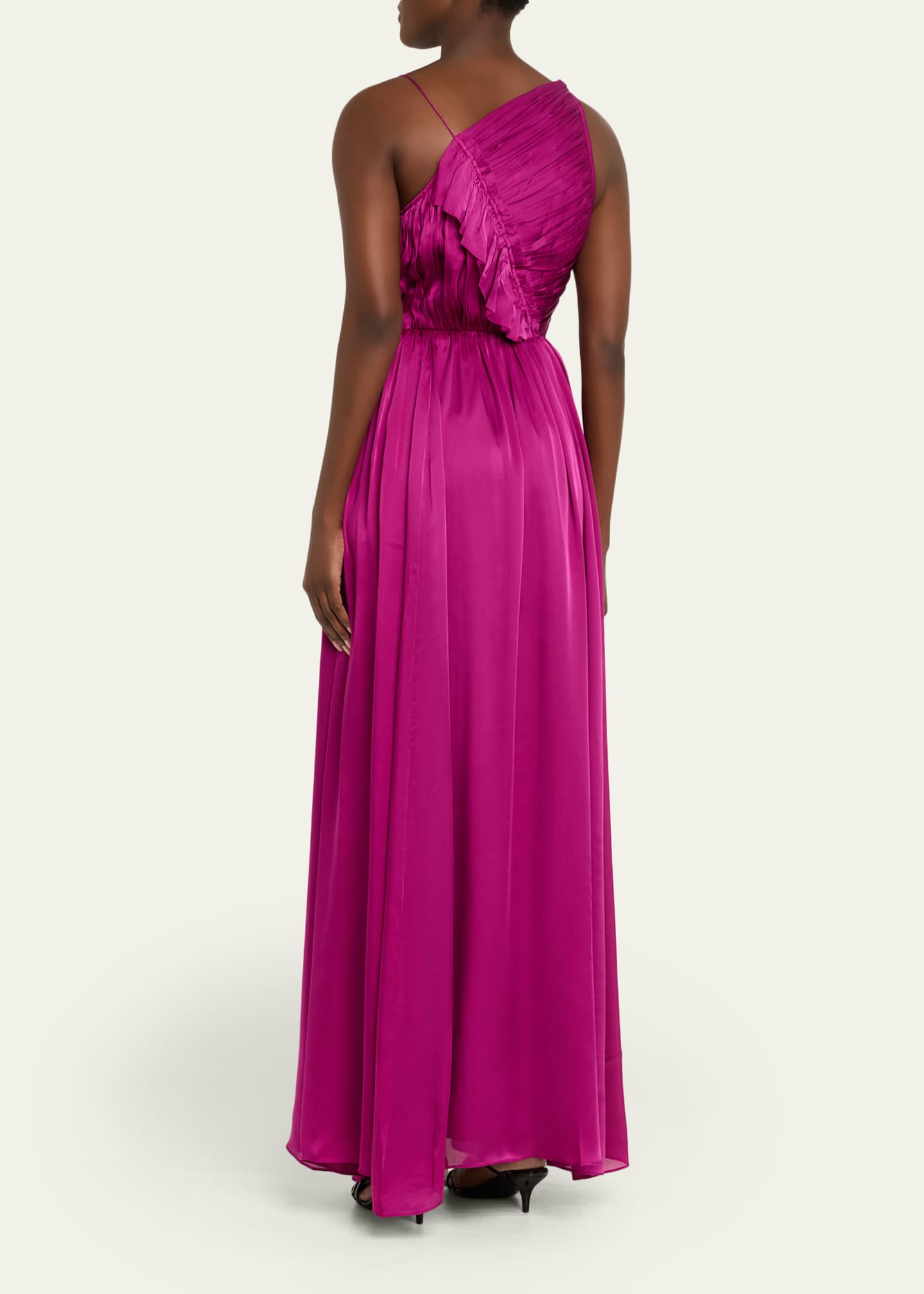 Ulla Johnson Aisha Asymmetric Silk Chiffon Gown - Bergdorf Goodman