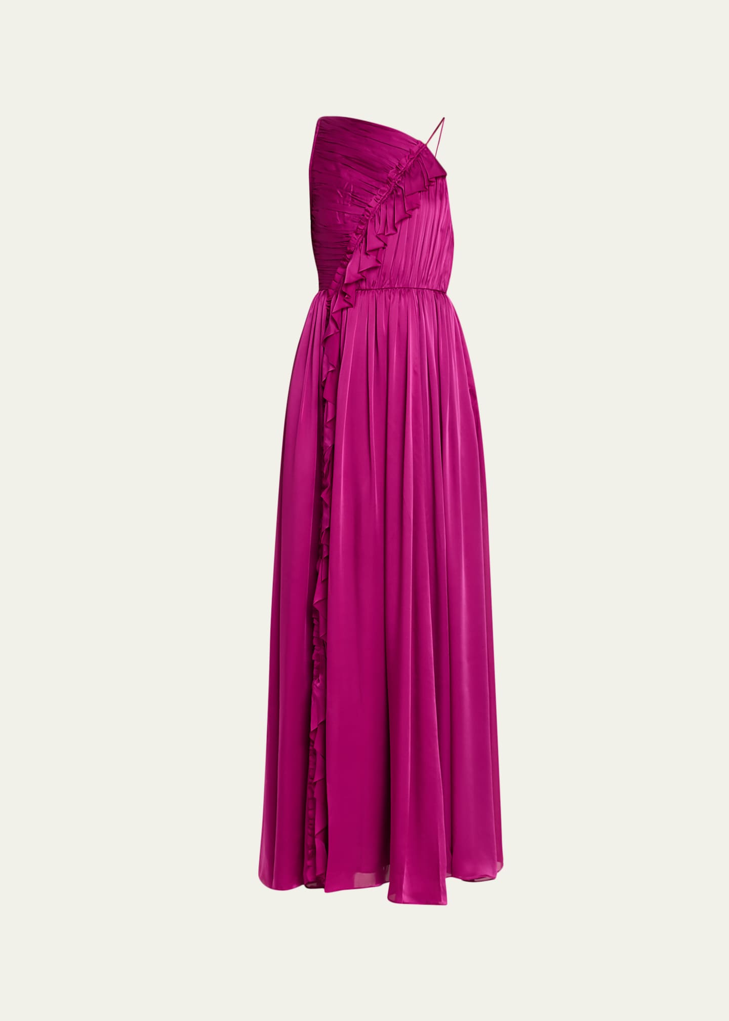 sachin and babi light blue dress Cult Moda Elegant Chiffon Evening Dress Gown with Floral Brooch – Runway  Catalog main image 0