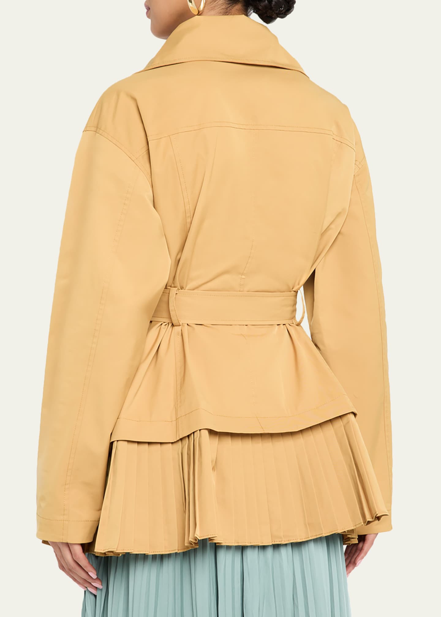 Ulla Johnson Lison Belted Jacket with Pleated Hem - Bergdorf Goodman