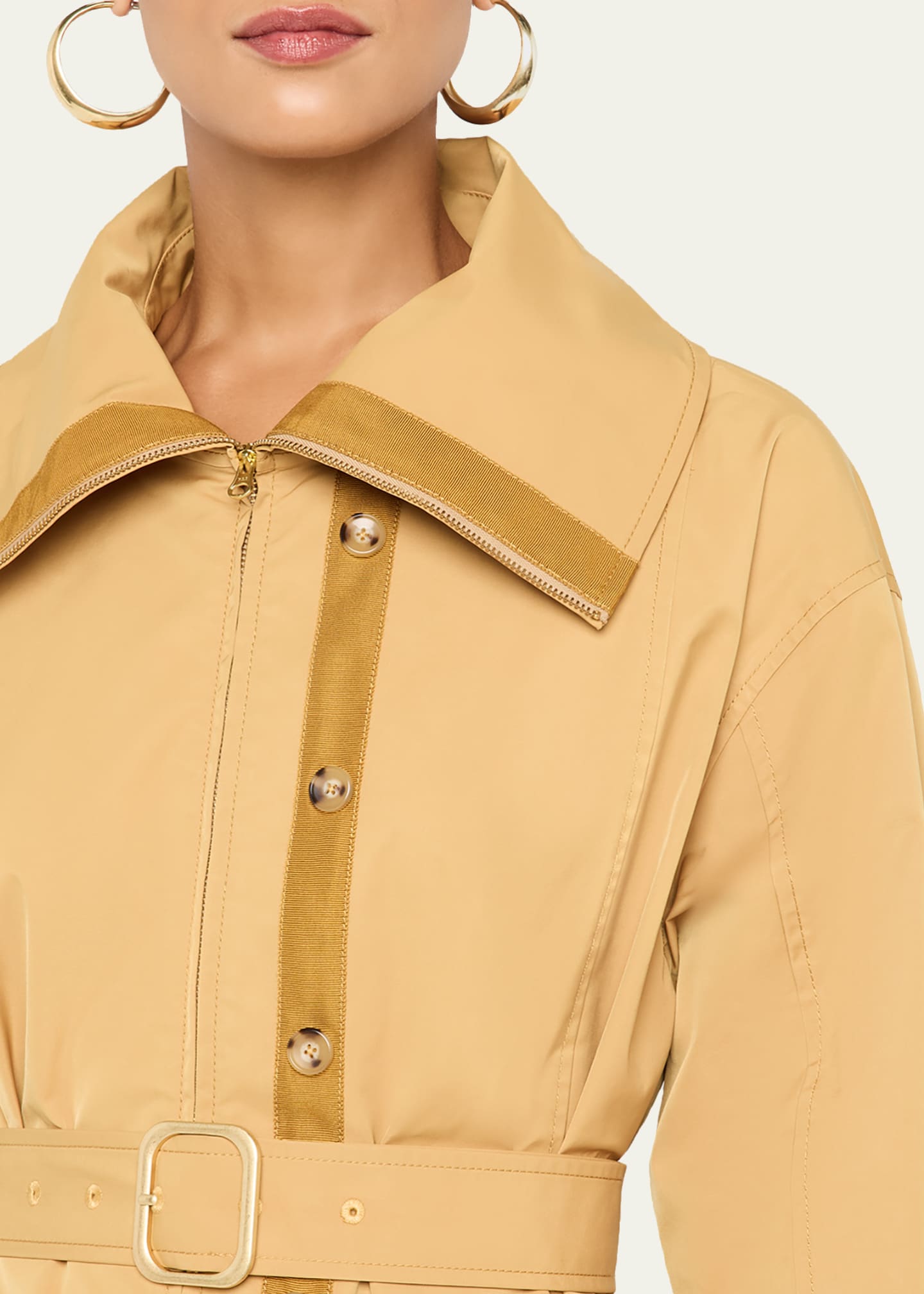 Ulla Johnson Lison Belted Jacket with Pleated Hem - Bergdorf Goodman