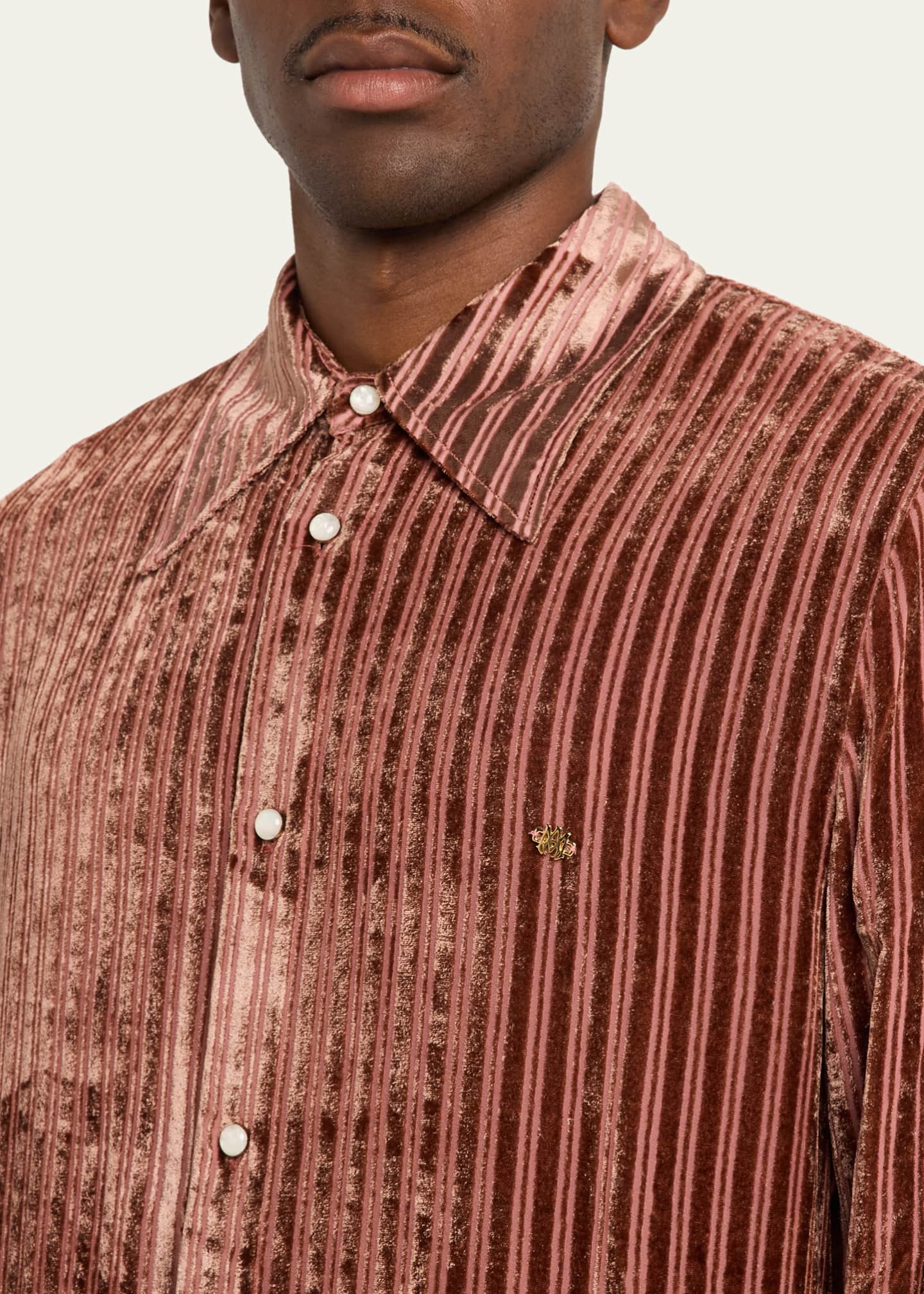 mens brown striped dress shirt Men dress shirt Rufus color brown white herringbone striped 100% cotton