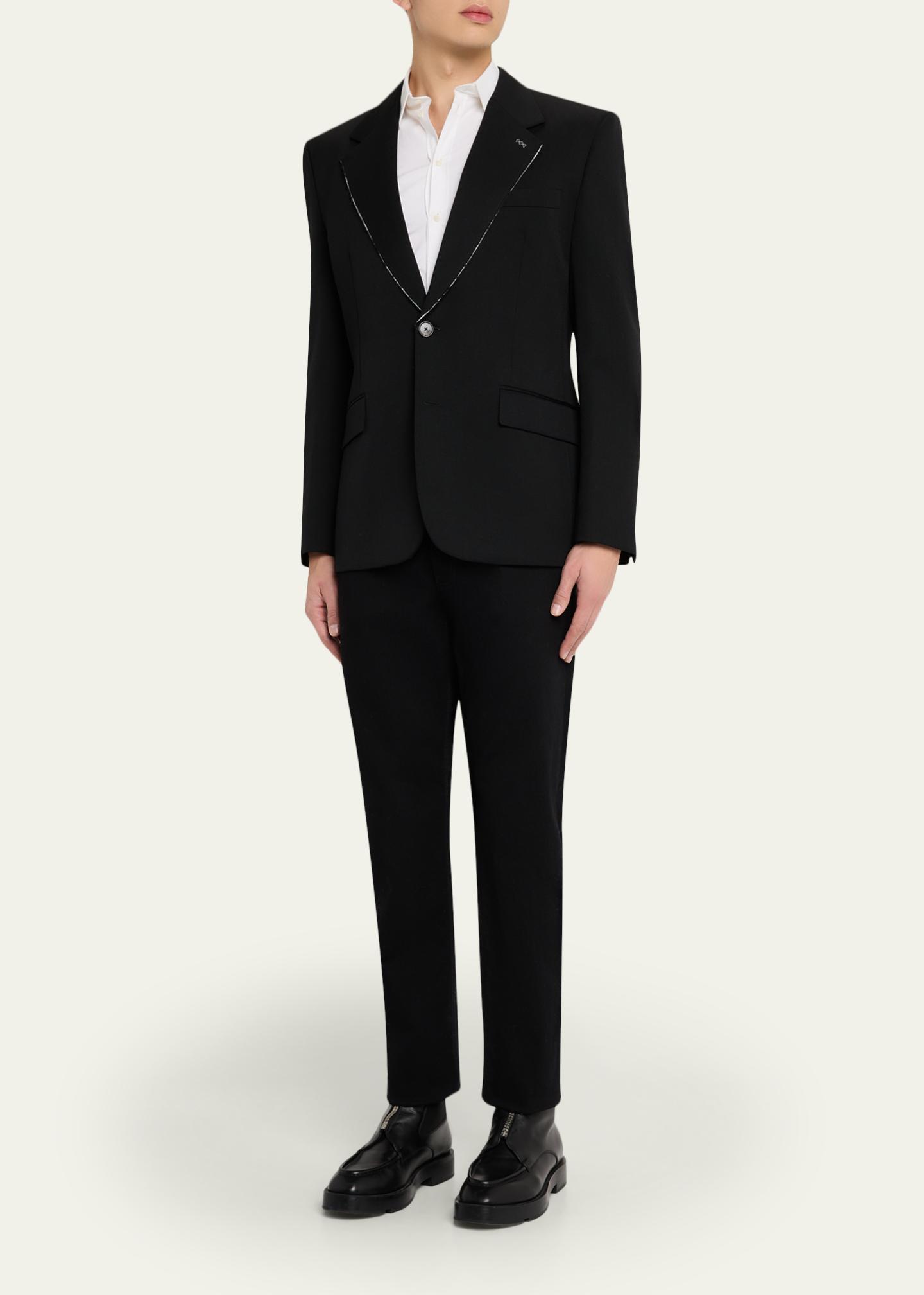 Givenchy Men's Fitted Wool Raw-Edge Two-Button Blazer - Bergdorf