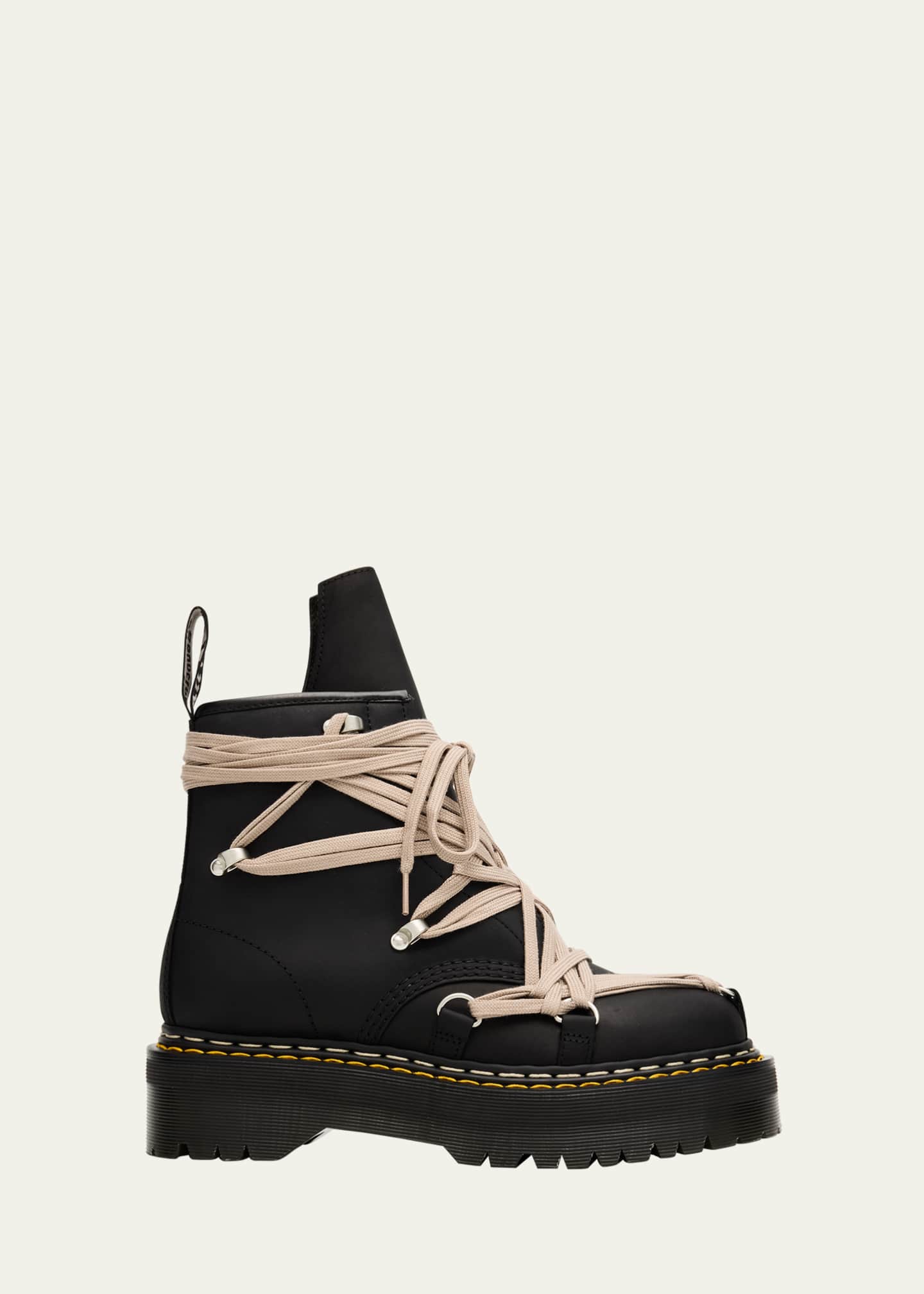 Rick Owens x Dr. Martens 1460 Quad Sole Mega Lace Leather Ankle
