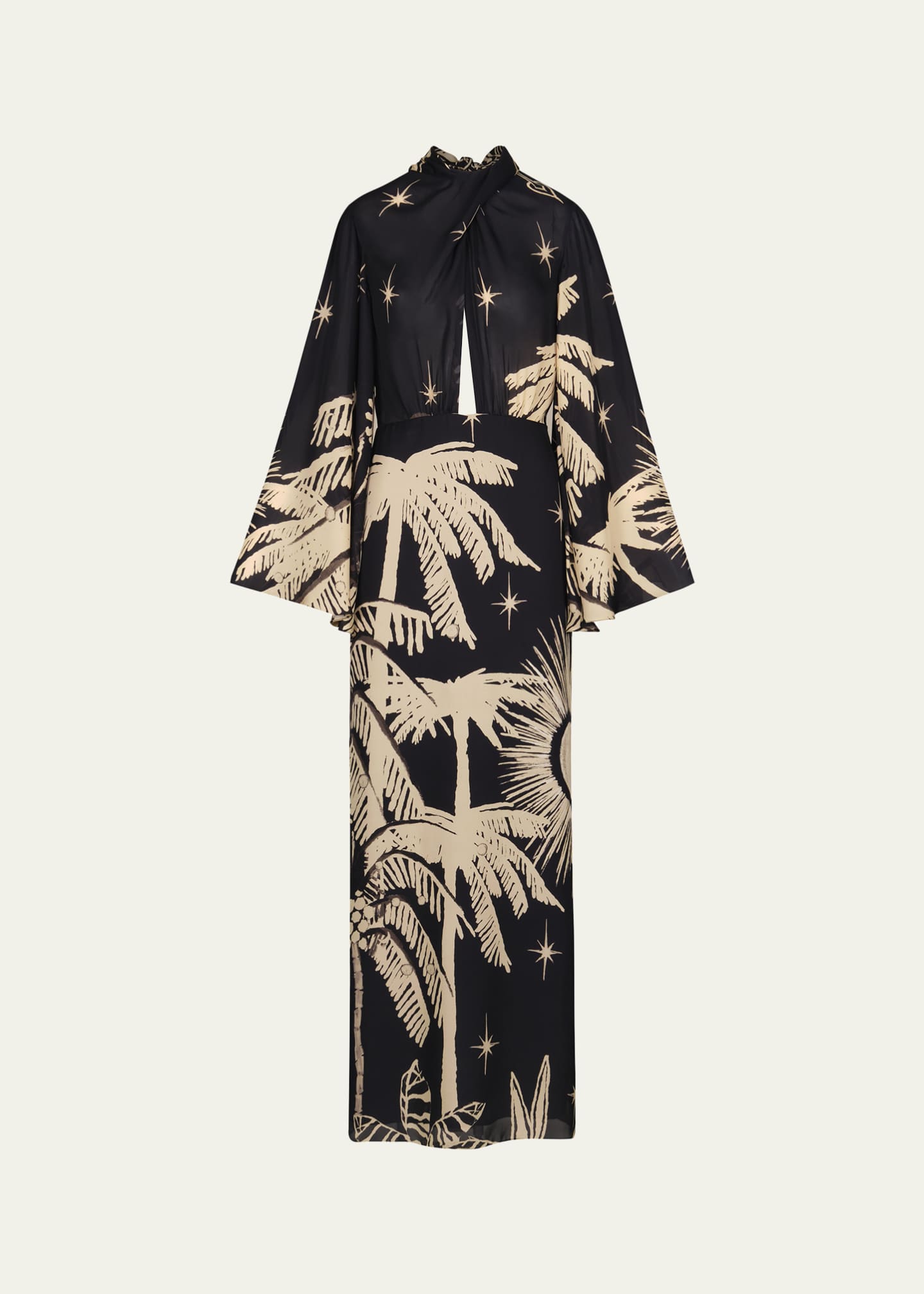 Johanna Ortiz Primera Vez Crisscross Long-Sleeve Maxi Dress - Bergdorf  Goodman