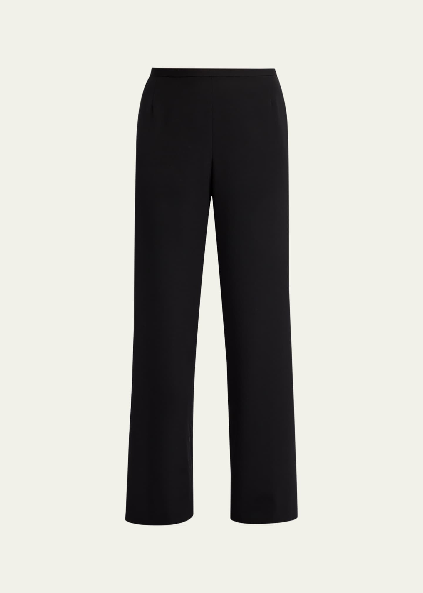 THE ROW Roger Wool-Silk Twill Straight-Leg Pants - Bergdorf Goodman