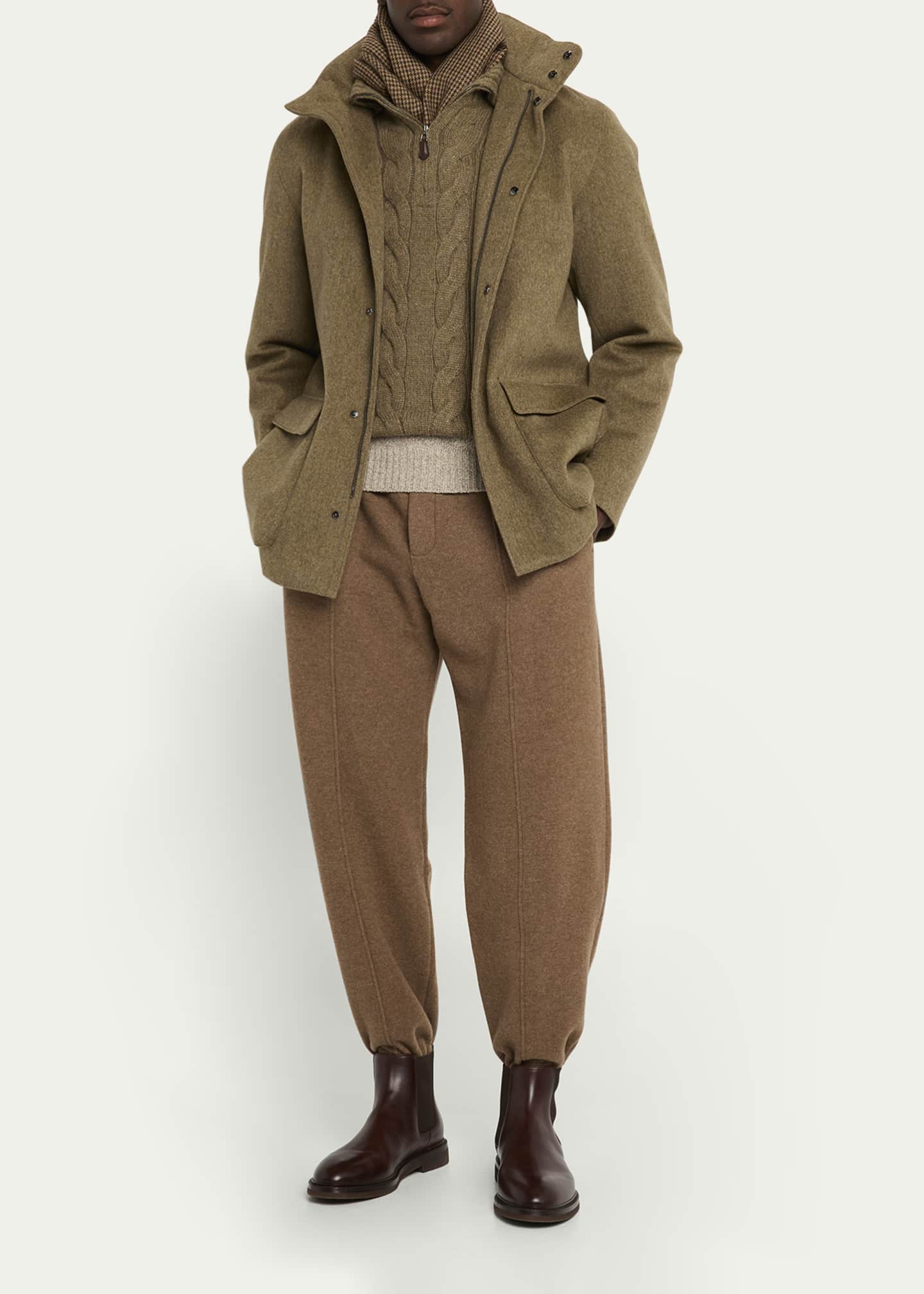 Loro Piana Men's Winter Voyager Baby Cashmere Caban Jacket