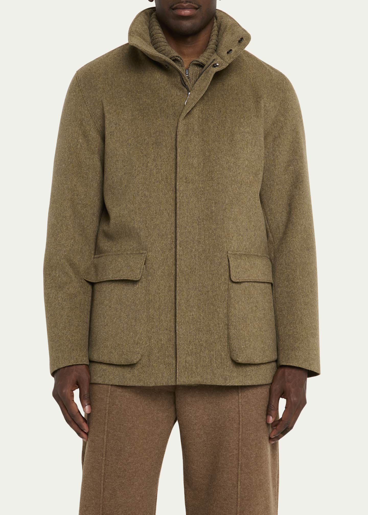 Loro Piana Men's Winter Voyager Baby Cashmere Caban Jacket
