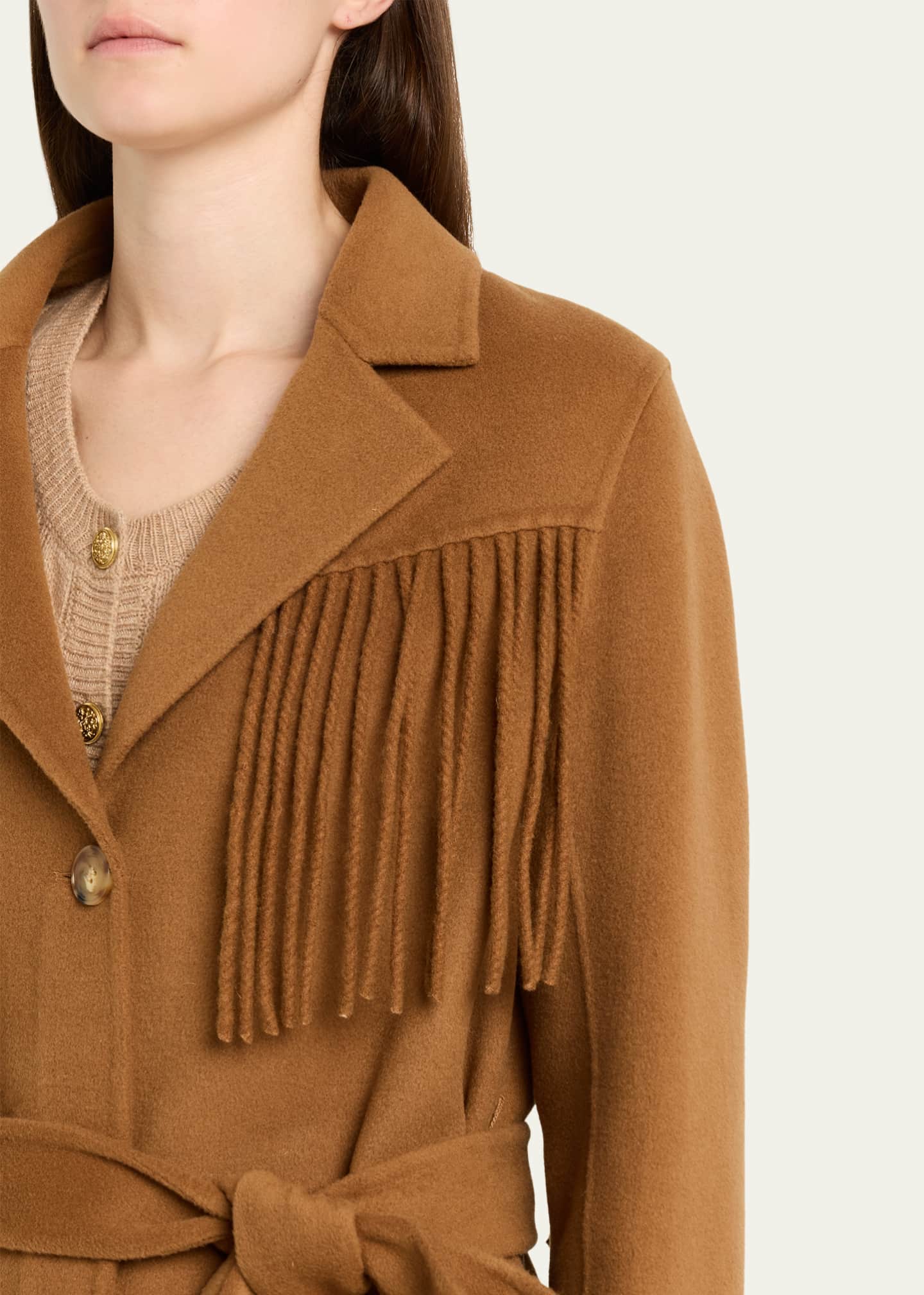 LoveShackFancy Maebella Fringe-Trim Jacket - Bergdorf Goodman
