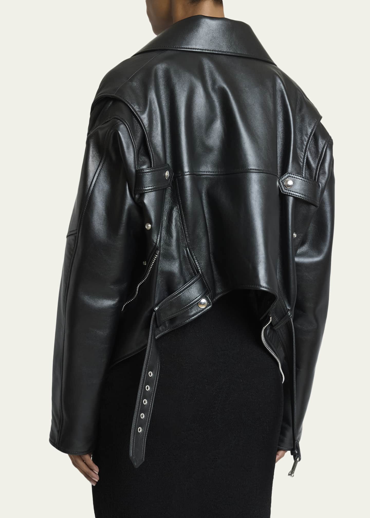 Givenchy Upside Down Leather Moto Jacket - Bergdorf Goodman