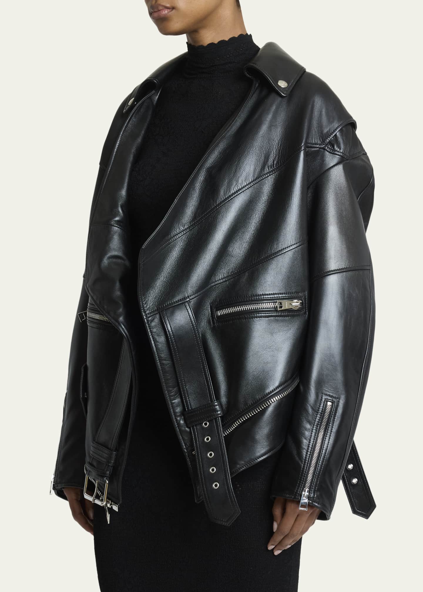 Givenchy Upside Down Leather Moto Jacket - Bergdorf Goodman