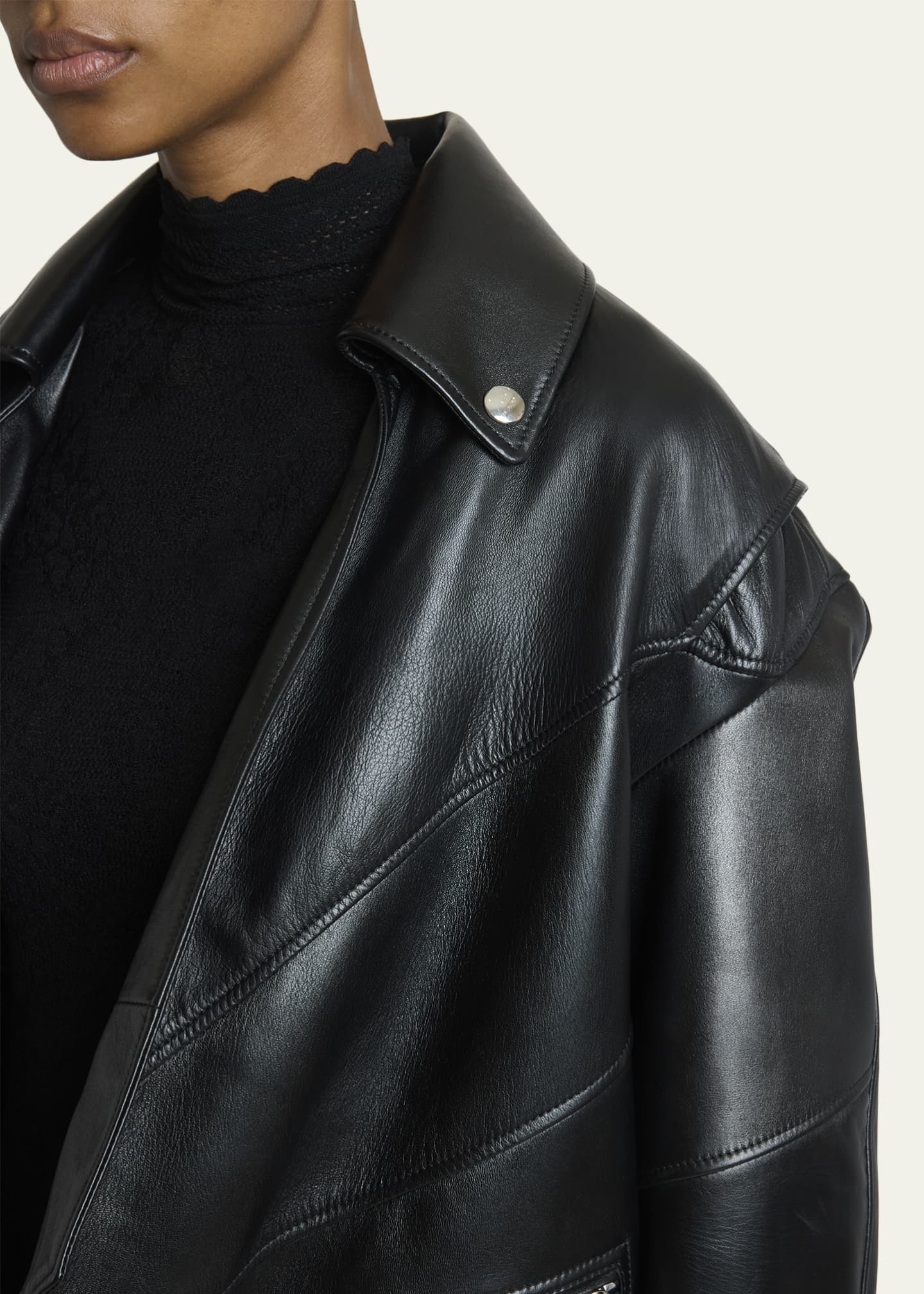 Givenchy Upside Down Leather Moto Jacket - Bergdorf Goodman