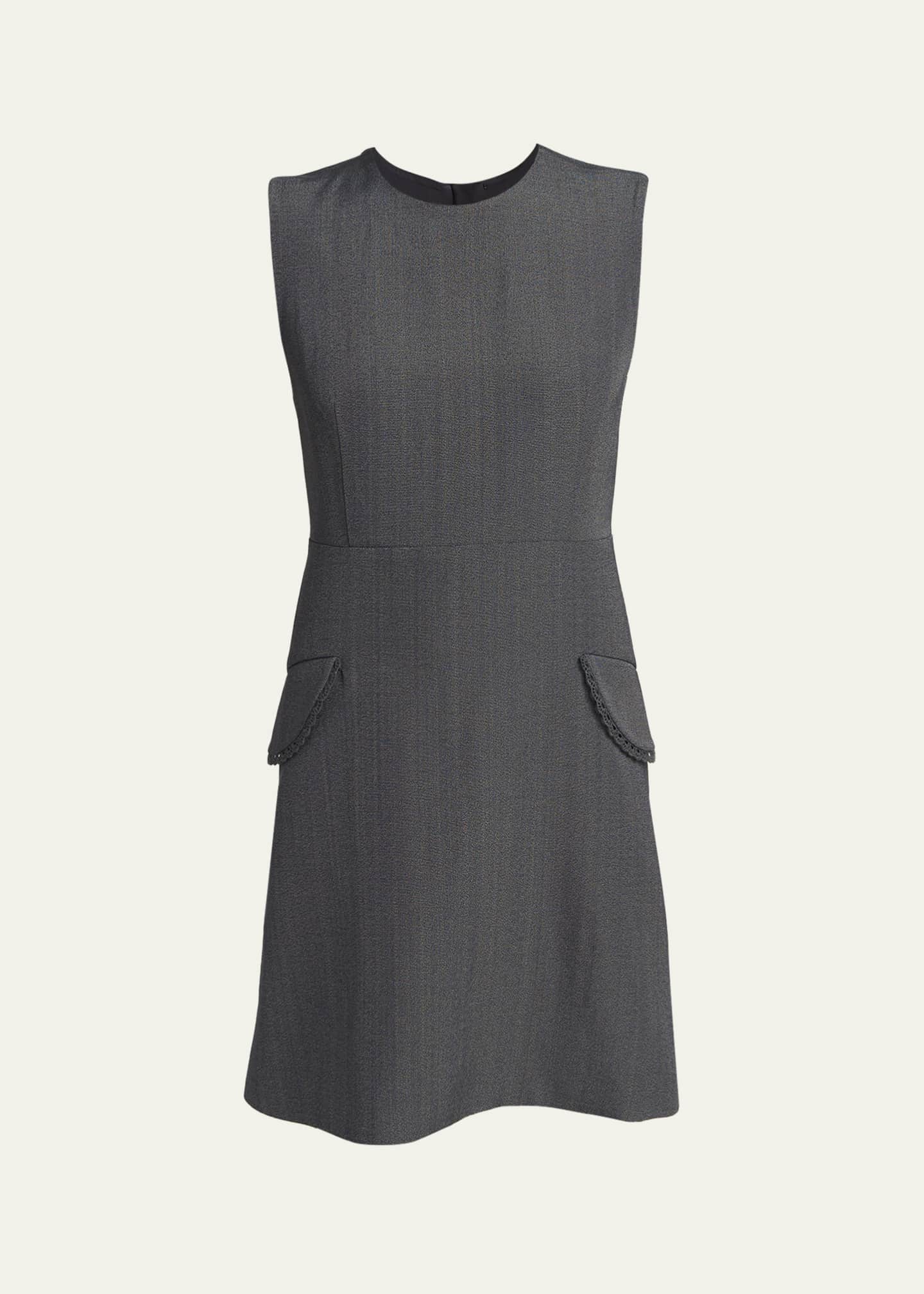 jil sander grey dress Jil Sander - Gray dress made of wool with a scar J02CT0220J14511