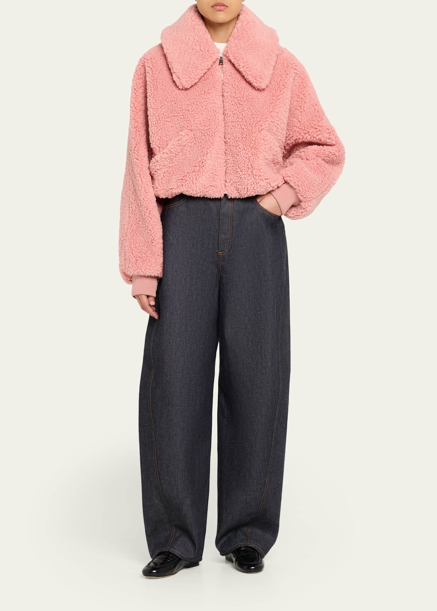 Givenchy Faux Fur Cropped Bomber Jacket - Bergdorf Goodman