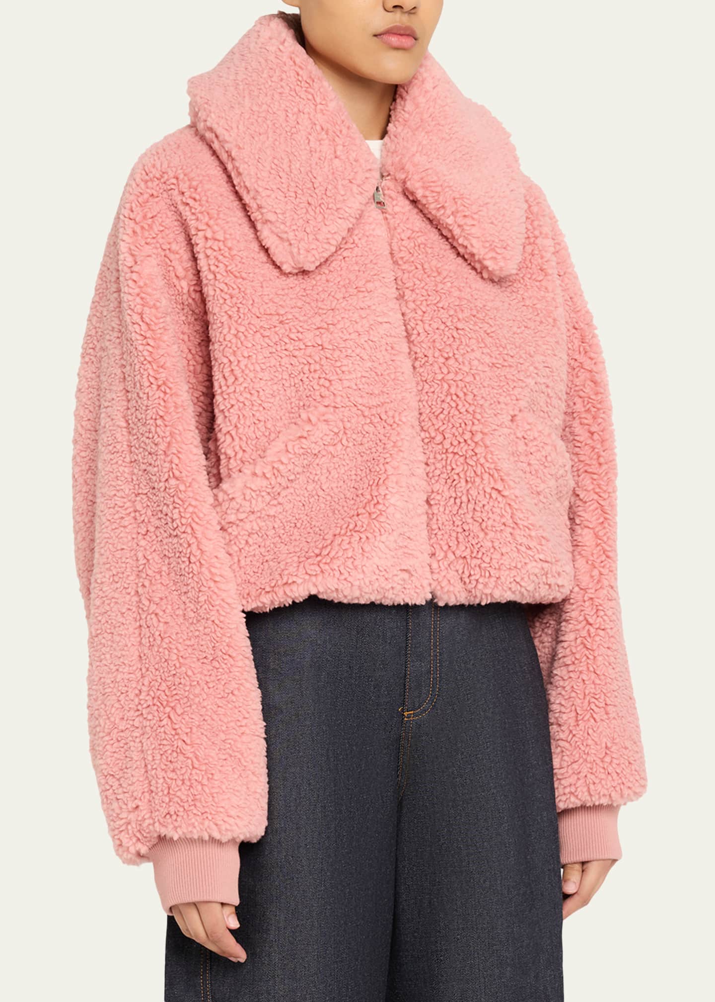 Givenchy Faux Fur Cropped Bomber Jacket - Bergdorf Goodman