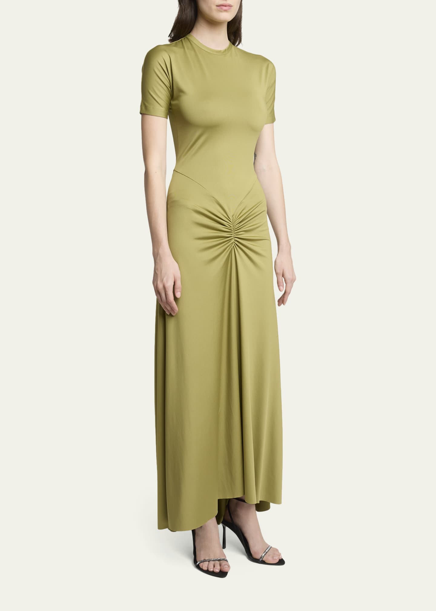 long sleeve midi dress fall Jordana Long Sleeve Waist Tie Ribbed Midi Dress Beige