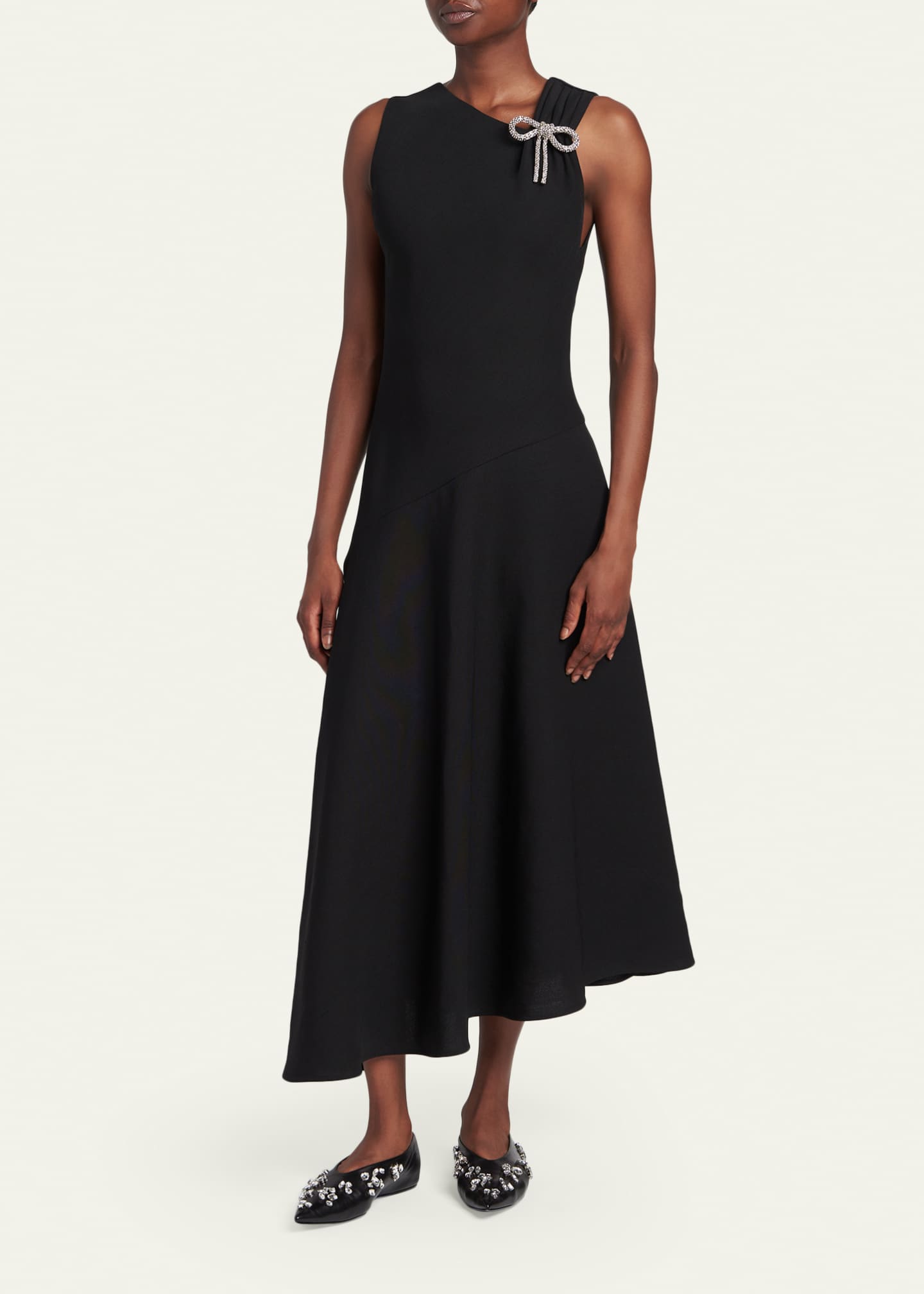 bow shoulder midi dress Jeanie Bow Shoulder Midi Dress Embossed White
