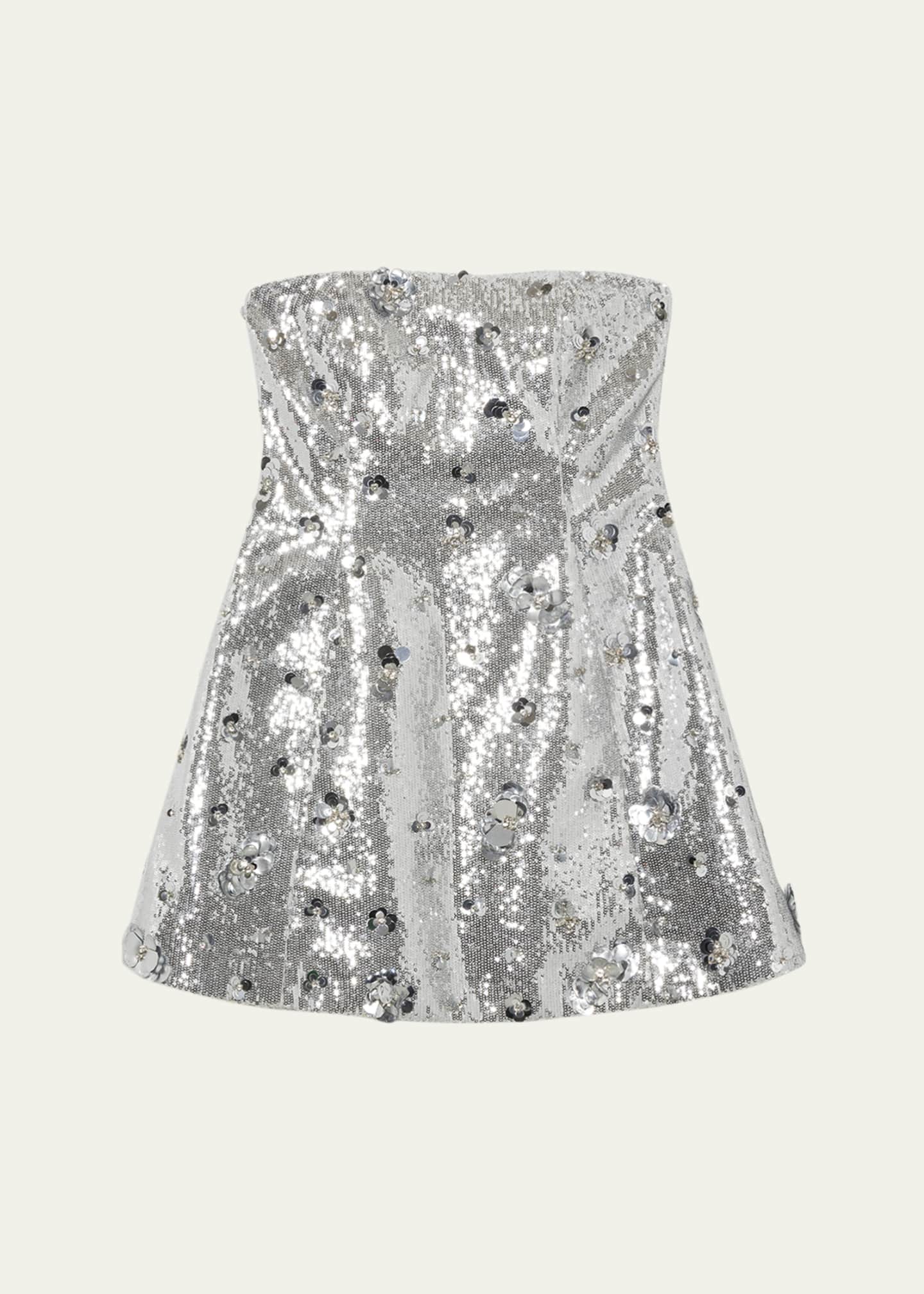 chinese dress ladies Strapless A-Line Short Dress 9243 3X / Rose Gold (RosyBrown) main image 1