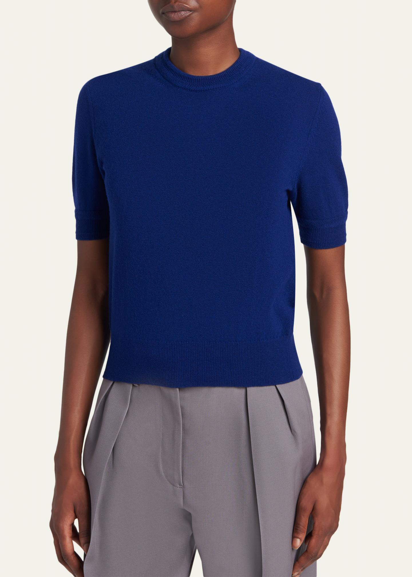 Jil Sander Wool Knit Short-Sleeve T-Shirt - Bergdorf Goodman