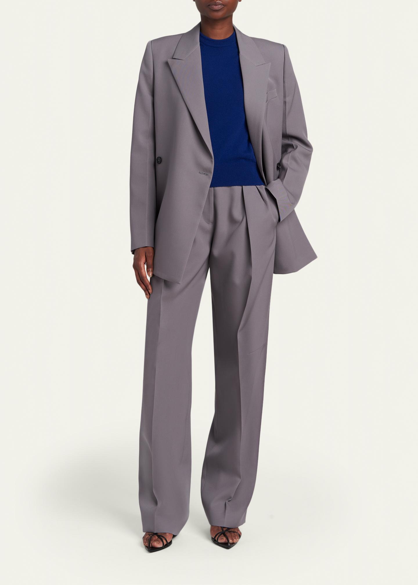 Jil Sander Side Slits Double-Breasted Blazer Jacket - Bergdorf Goodman