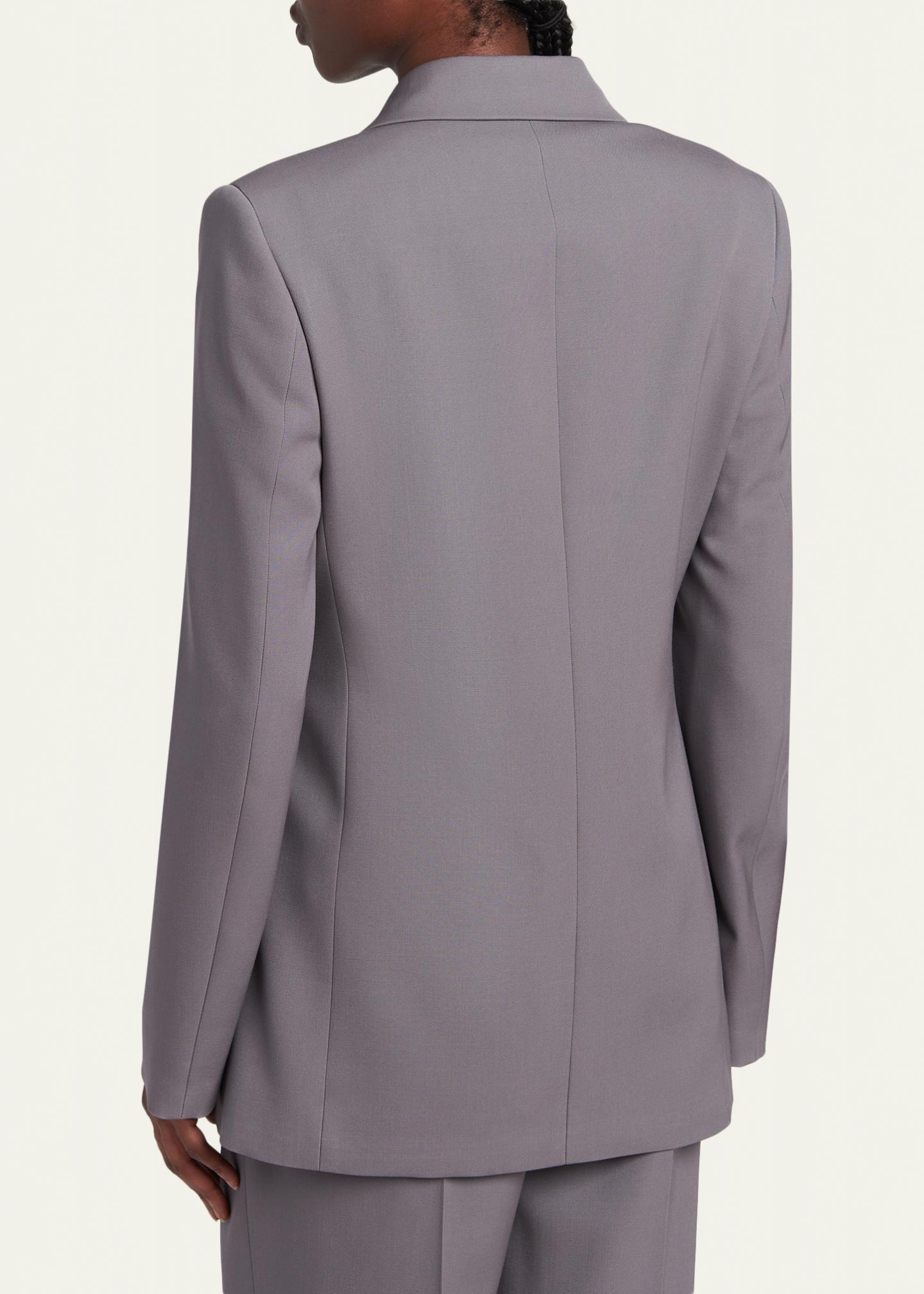 Jil Sander Side Slits Double-Breasted Blazer Jacket - Bergdorf Goodman