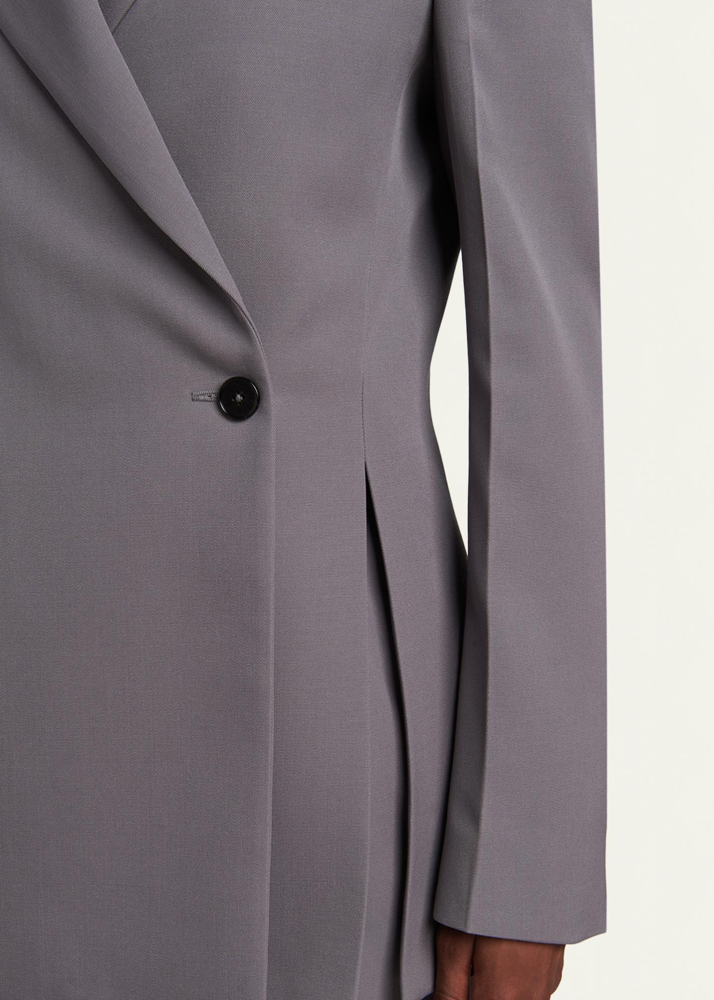 Jil Sander Side Slits Double-Breasted Blazer Jacket - Bergdorf Goodman